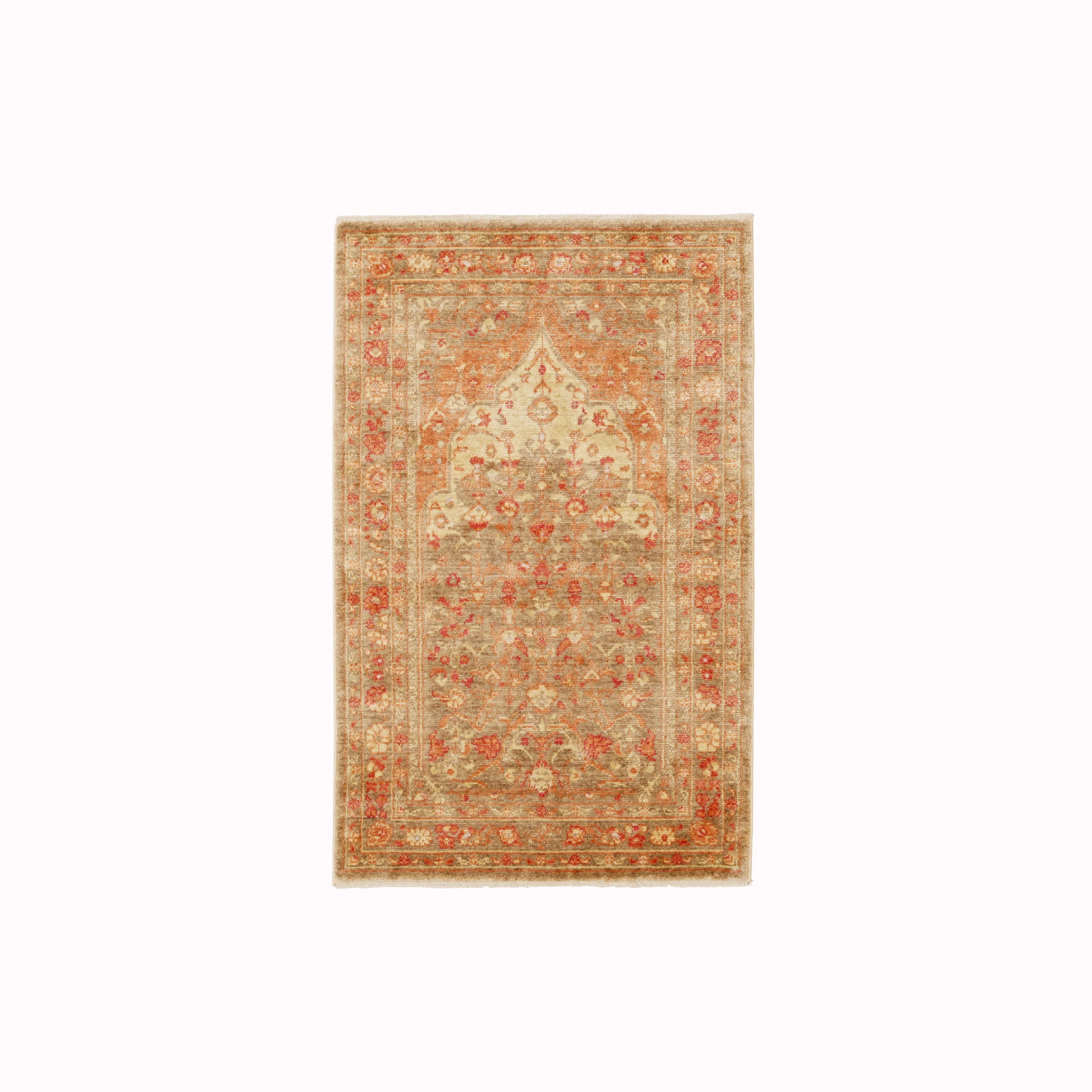 Haki Yeşil Tencel Tezgah Dokuma Seccade