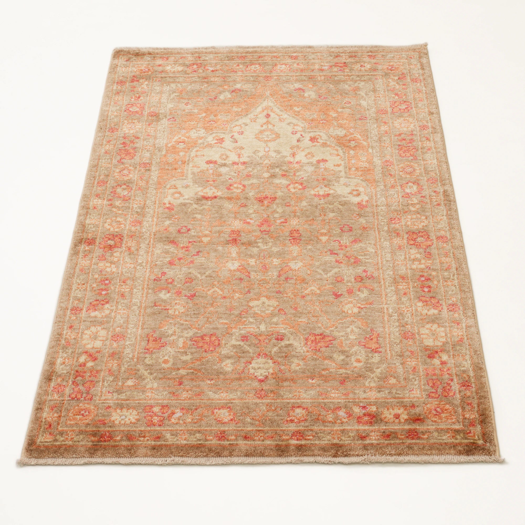 Haki Yeşil Tencel Tezgah Dokuma Seccade — 80x130 cm