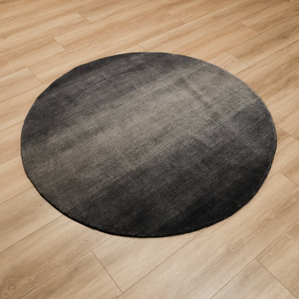 Focus Serisi Tezgah Dokuma Antrasit Yuvarlak Halı, 150x150 – 200x200 cm — Halıcızade