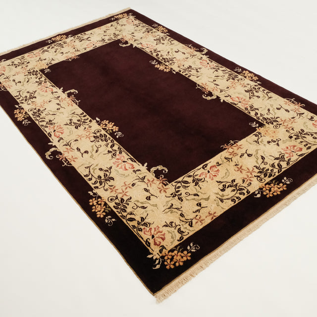Harem Serisi El Dokuma Modern Uşak Desenli Bordo Halı, 131x186 – 241x323 cm — Halıcızade