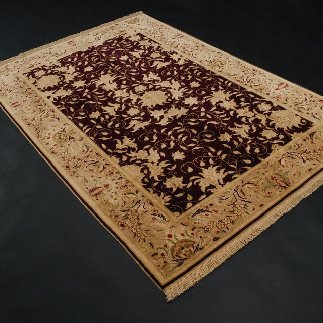 Harem Serisi El Dokuma Uşak Desenli Bordo Halı, 164x242 cm — Halıcızade
