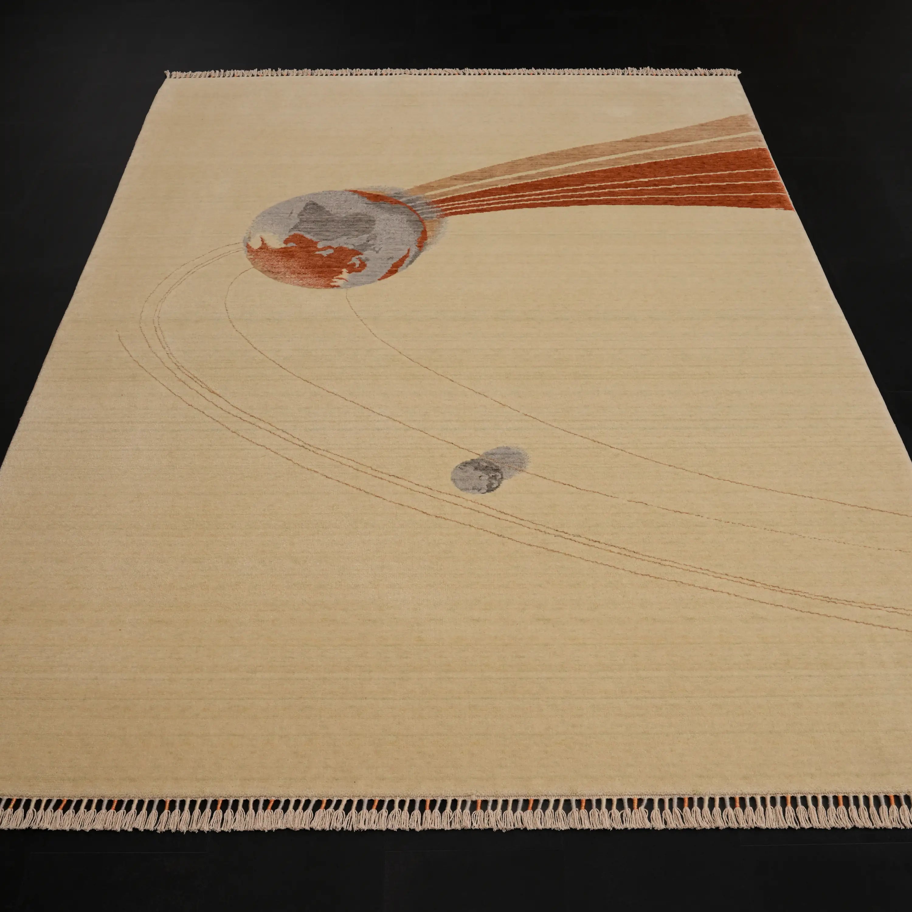 Hatıl Serisi Dünya Desenli Doğal Yün Tezgah Dokuma Halı