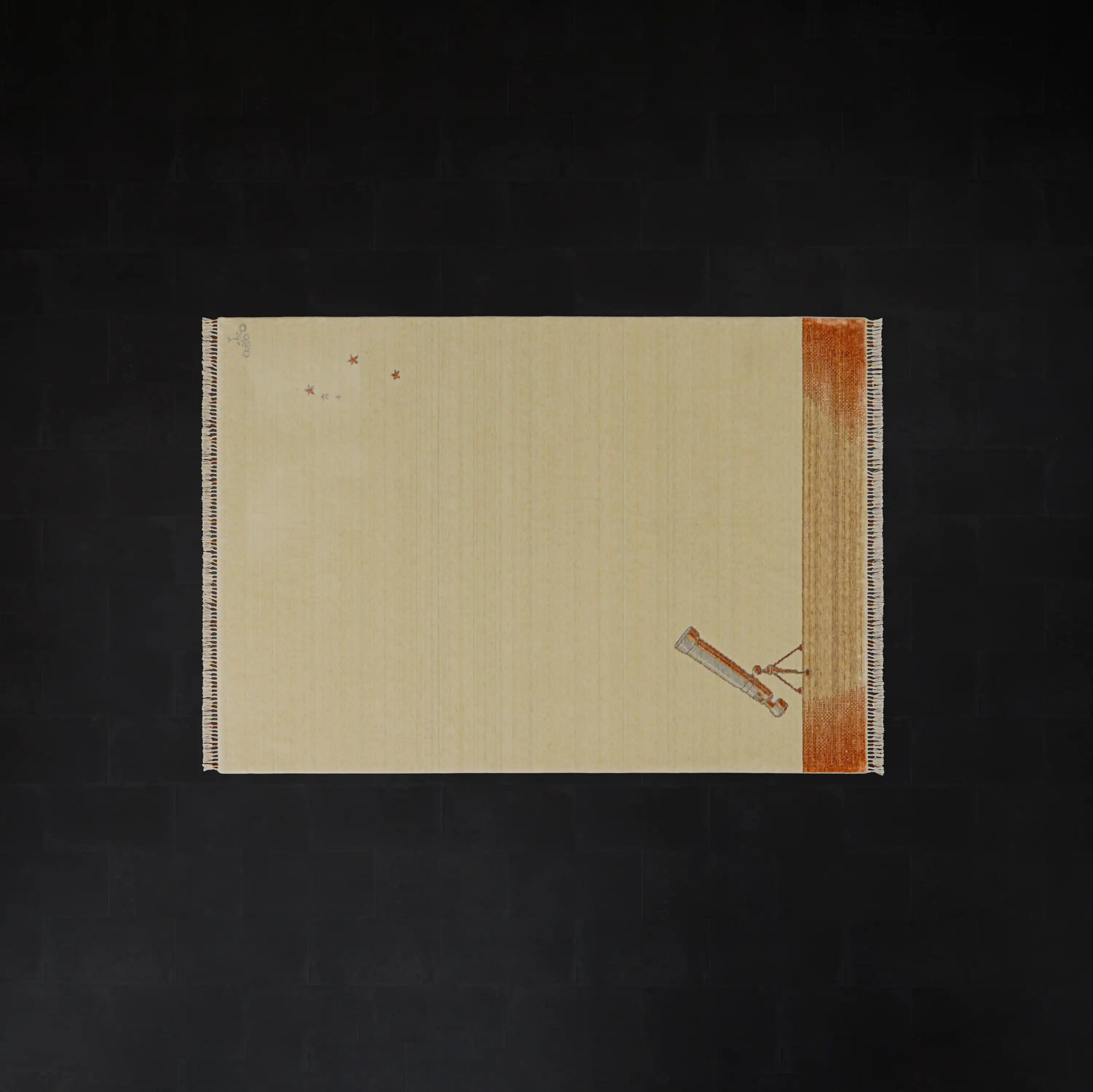 Hatıl Serisi Teleskop Desenli Doğal Yün Tezgah Dokuma Halı