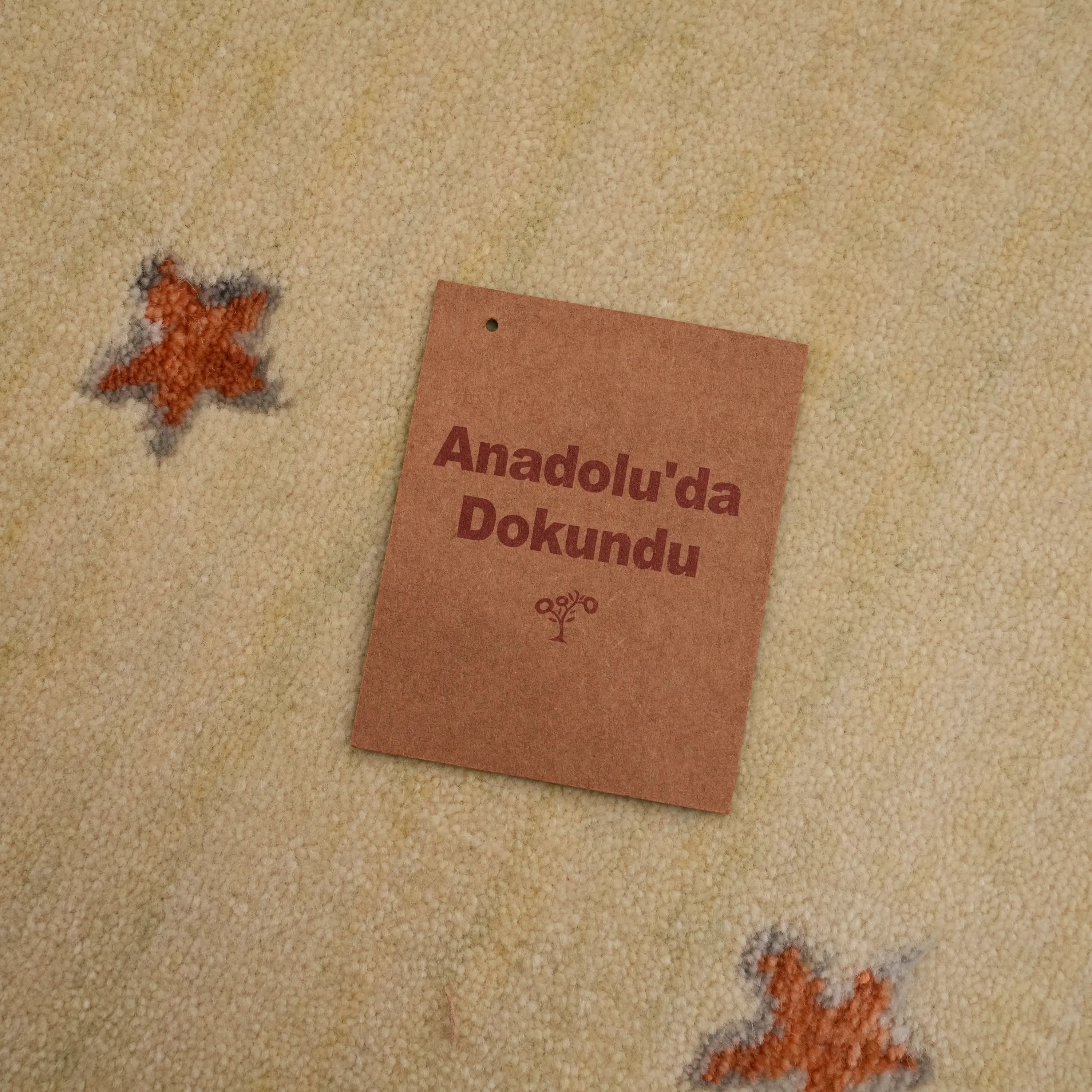 Hatıl Serisi Teleskop Desenli Doğal Yün Tezgah Dokuma Halı