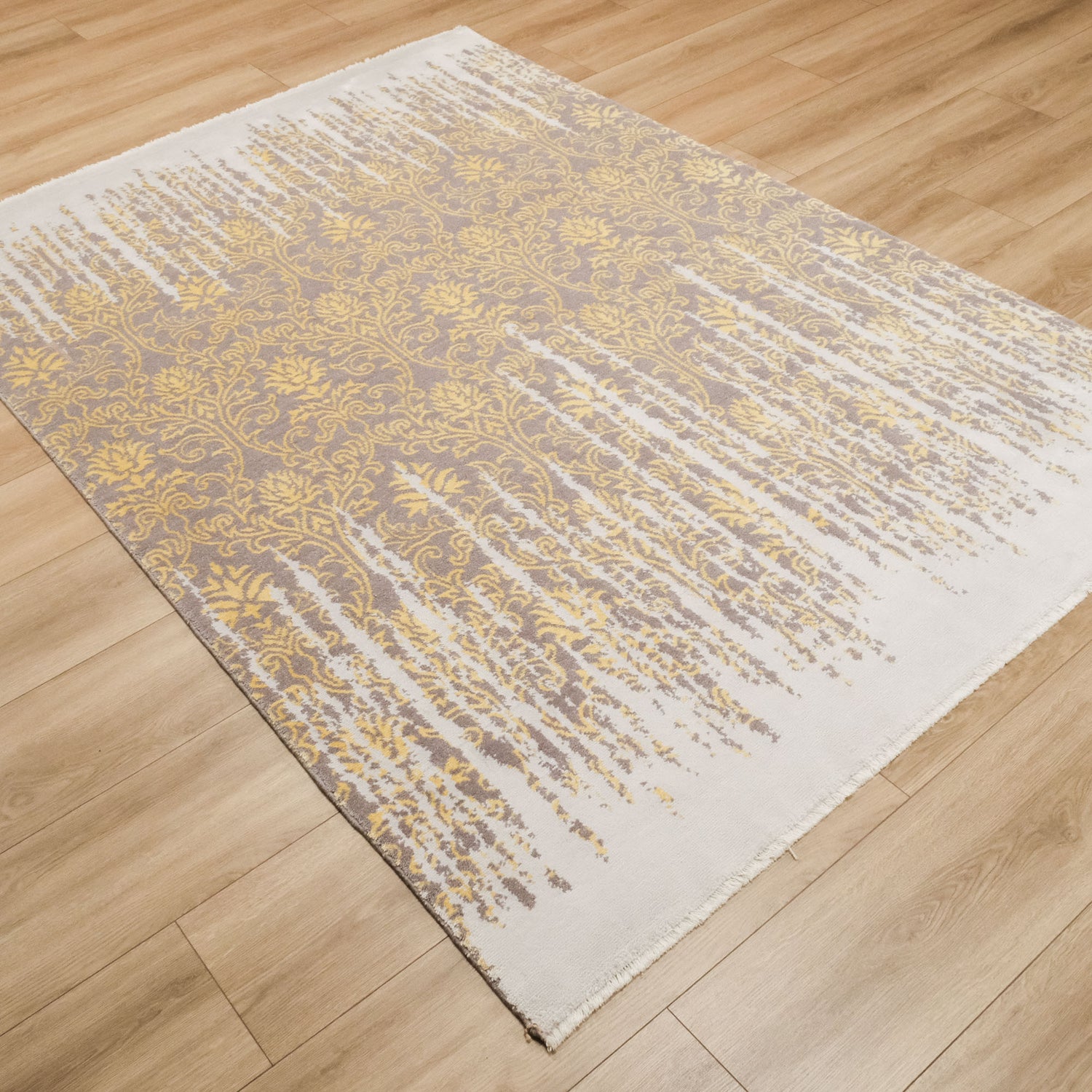 Heritage Serisi Tezgah Dokuma Vintage Desenli Gümüş Halı, gümüş, 160x230 – 200x300 cm — Halıcızade