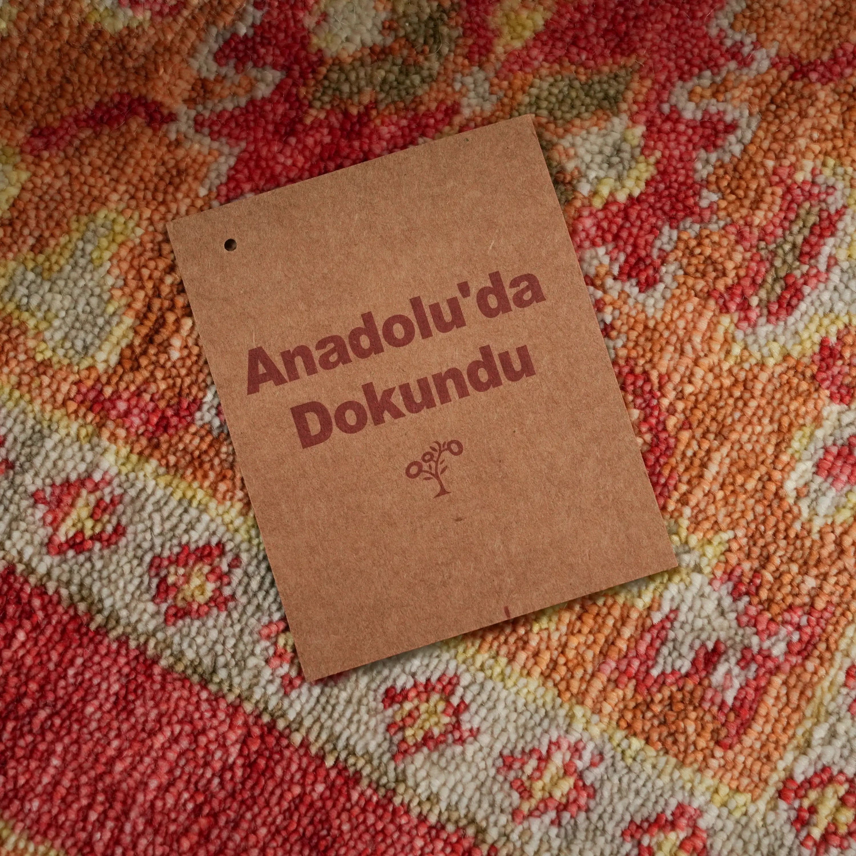 Heritage Series Authentic Patterned Red Tencel Loom Woven Rug