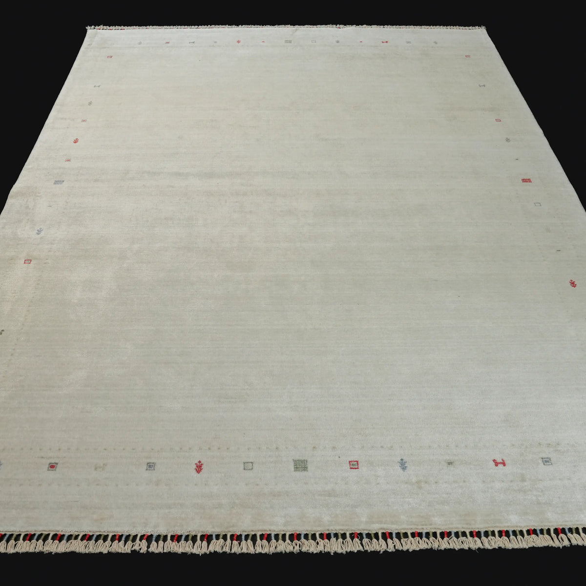Heritage Serisi Sade Desenli Krem Tencel Tezgah Dokuma Halı — 170x240, 200x290 cm