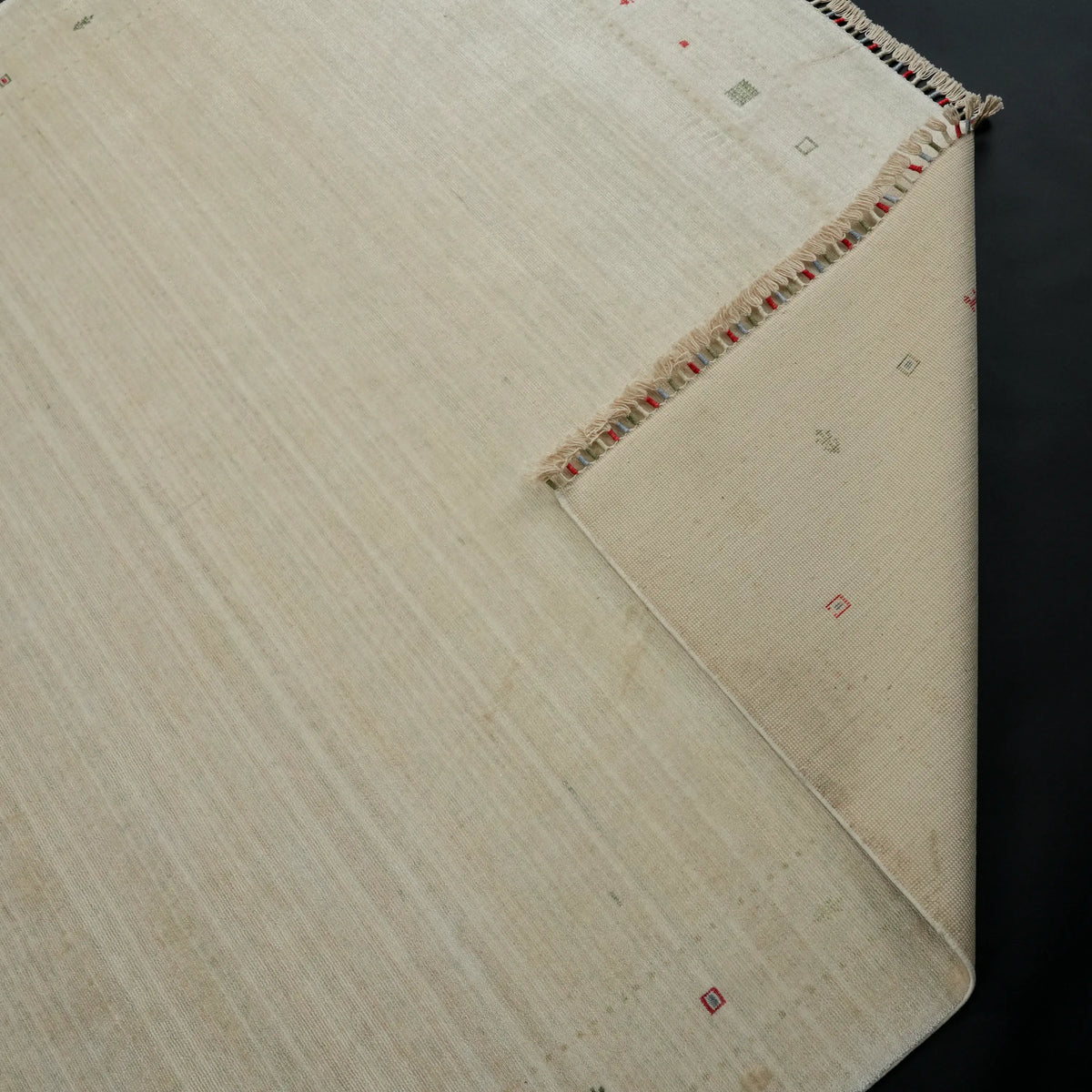 Heritage Serisi Sade Desenli Krem Tencel Tezgah Dokuma Halı — antre halısı