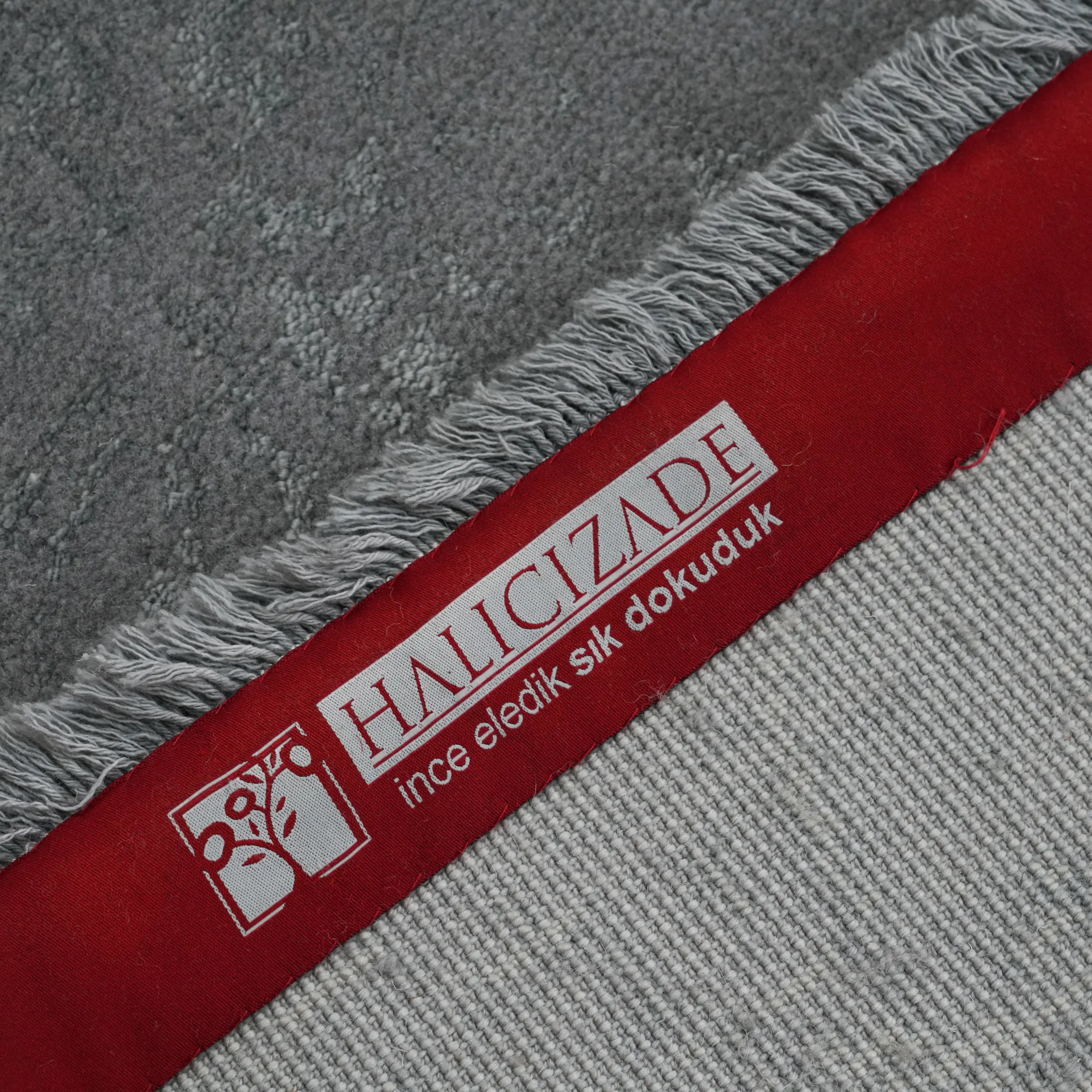 Heritage Series Vintage Patterned Gray Wool Loom Woven Rug