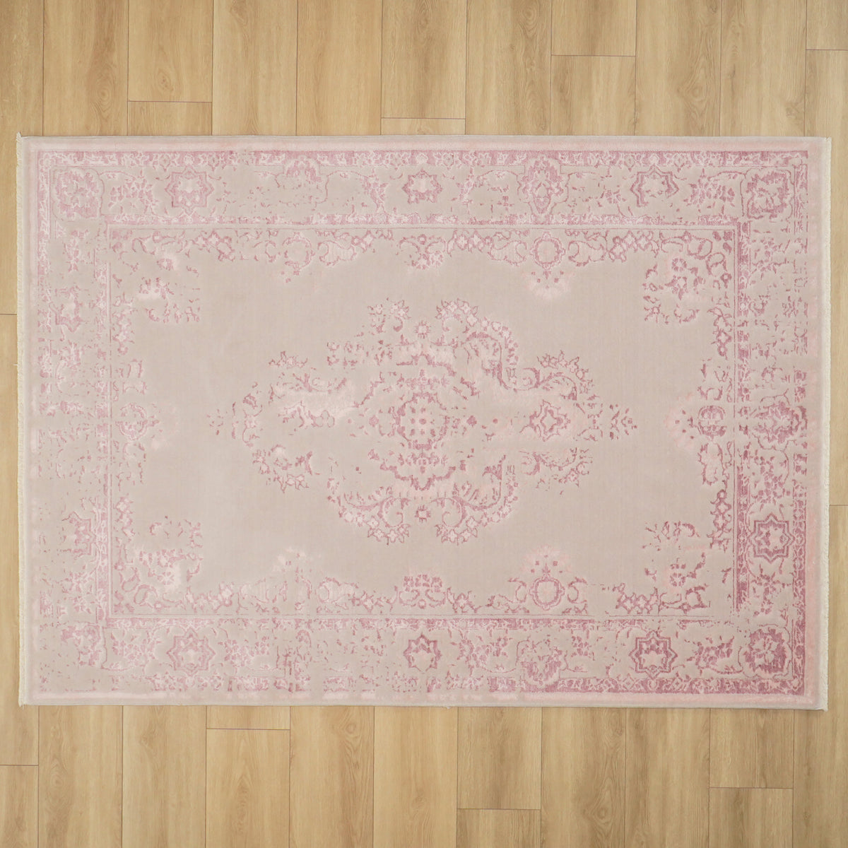 Heritage Serisi Vintage Pembe Tezgah Dokuma Halı — bambu
