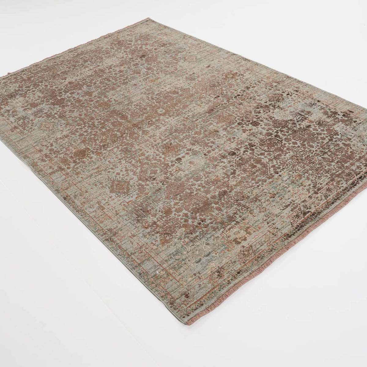 Historia Serisi Makine Dokuma Vintage Desenli Bakır Halı, bakır, 120x180 – 240x340 cm — Halıcızade