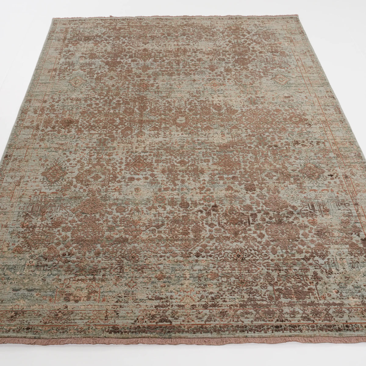 Historia Serisi Makine Dokuma Vintage Desenli Bakır Halı — 120x180, 160x230, 200x290, 240x340 cm