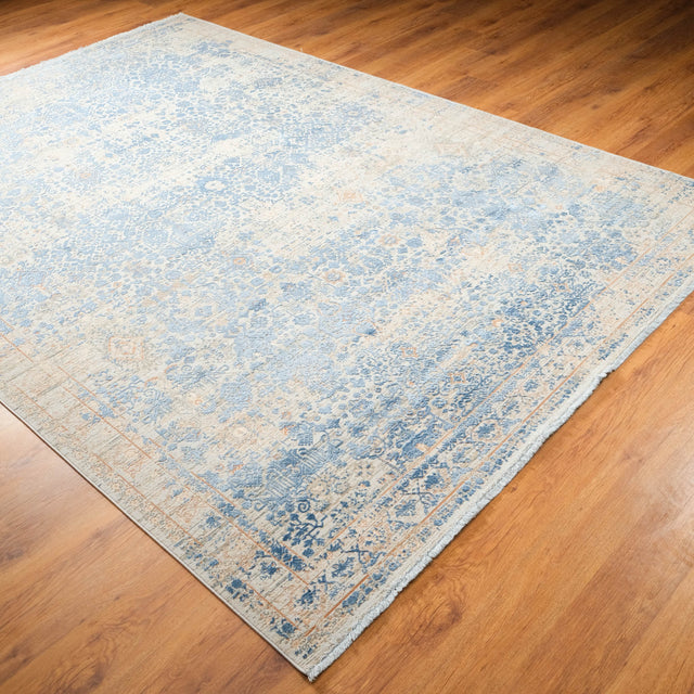 Historia Serisi Vintage Desenli Makine Dokuma Halı, mavi, 120x180 – 300x390 cm — Halıcızade