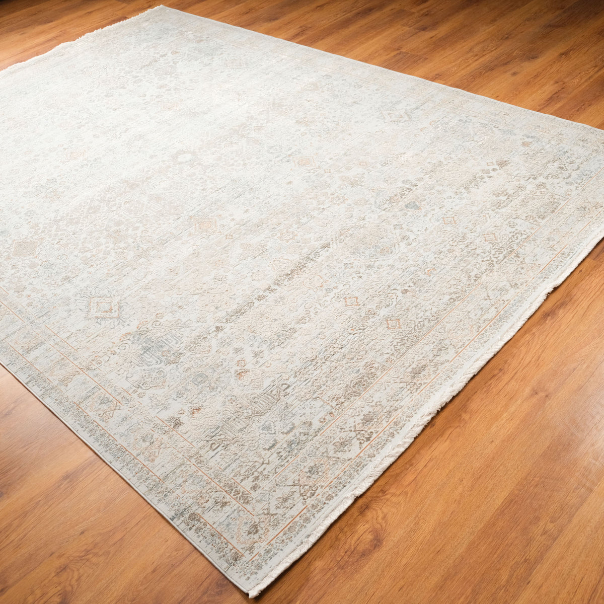 Historia Serisi Vintage Desenli Makine Dokuma Halı, krem, 200x290 cm — Halıcızade