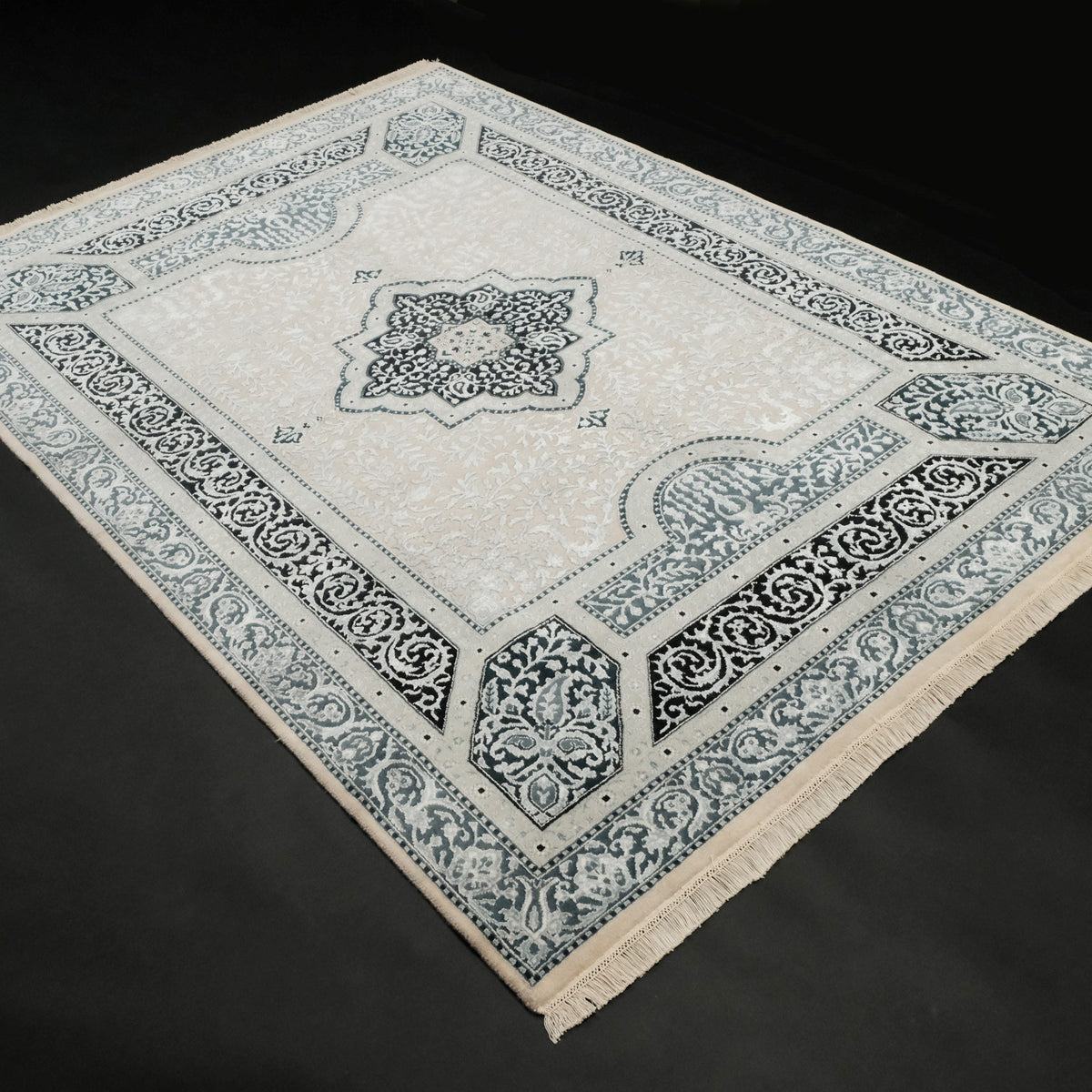 Hümayun Serisi Anadolu Desenli Mavi El Dokuma Halı, 125x185 – 250x350 cm — Halıcızade