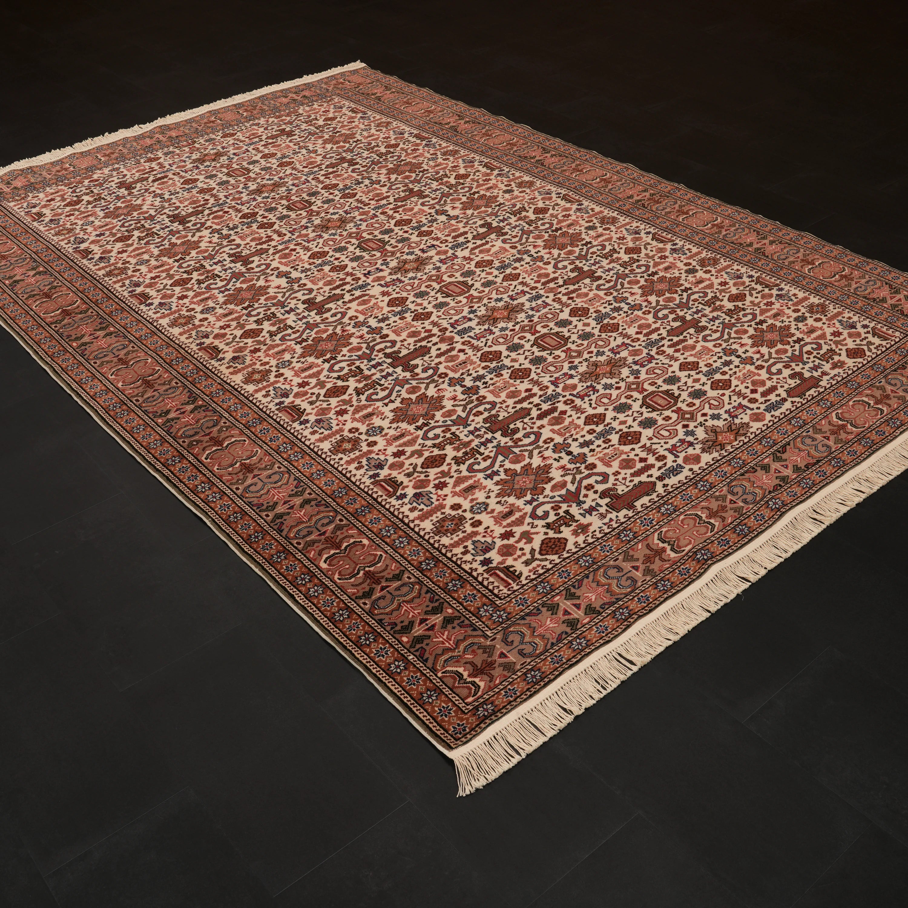 Second-Hand Anatolian Patterned Handwoven Bünyan Rug