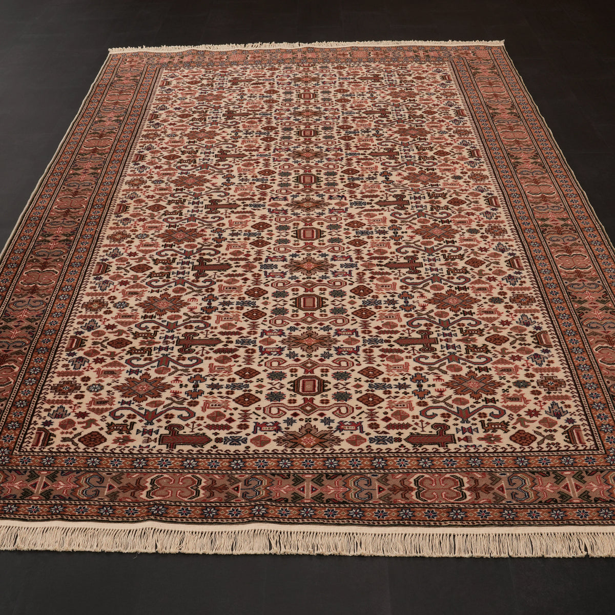İkinci El Anadolu Desenli El Dokuma Bünyan Halı — 197x288 cm