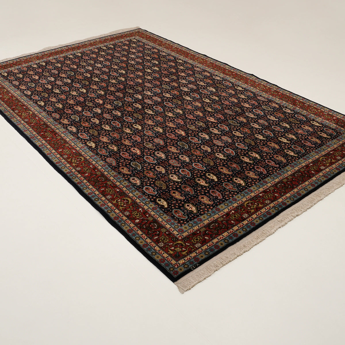 Erzurum el dokuma Hereke halı, lacivert, 198x297 cm — Halıcızade