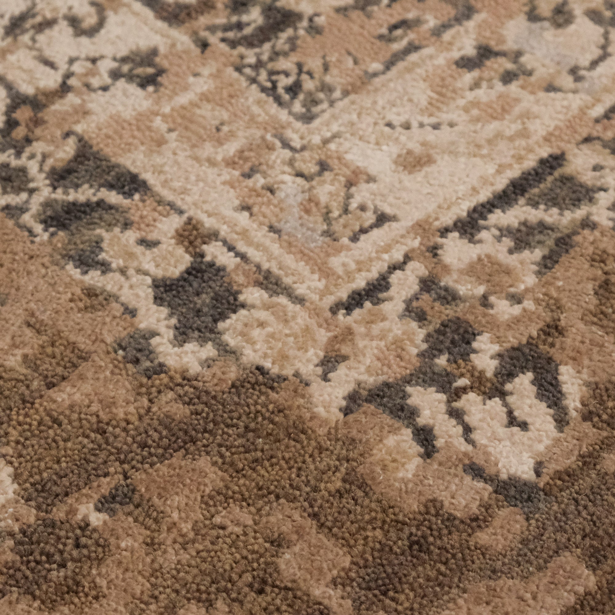 Jaipur Series Hand-Woven Vintage Patterned Brown Carpet