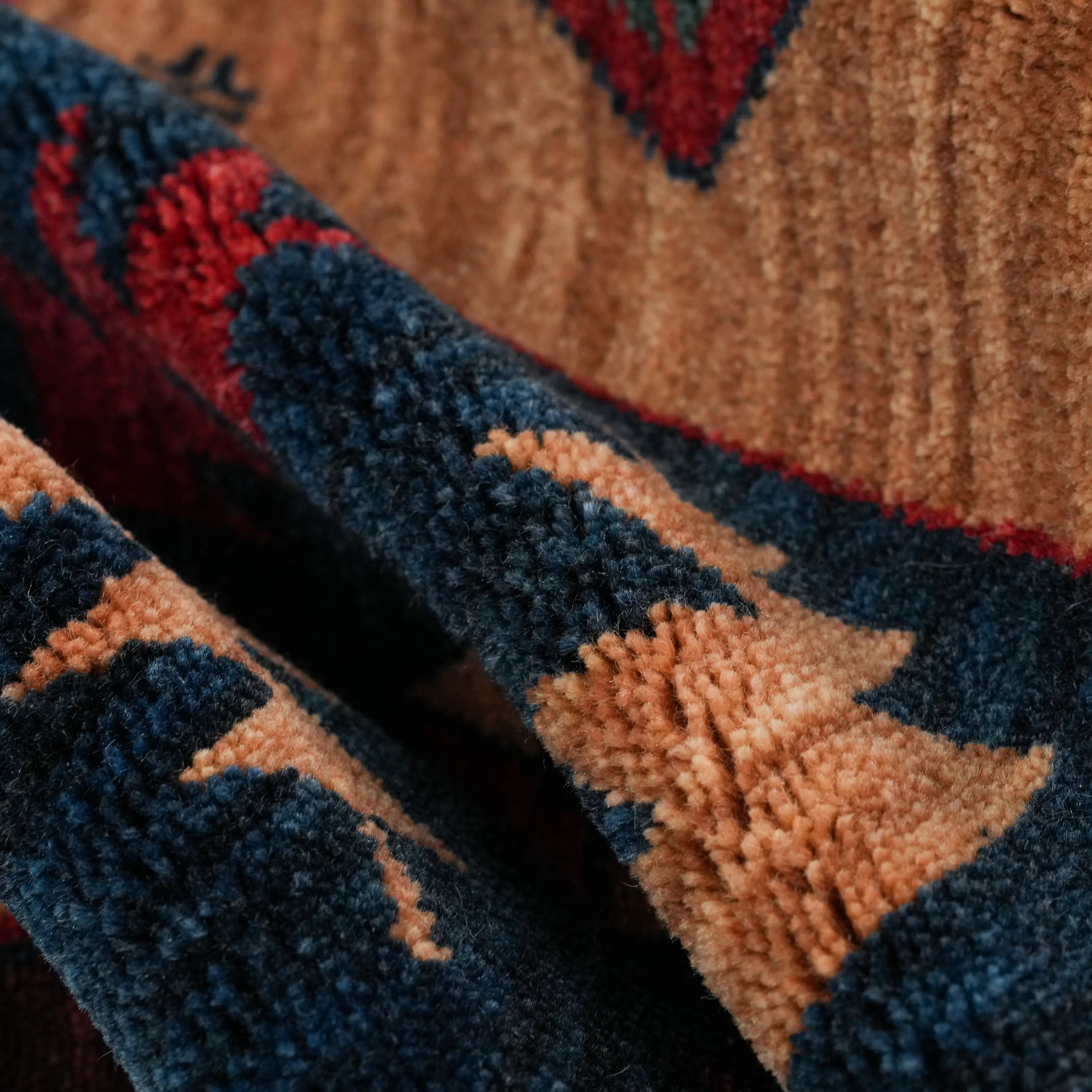 Kadim Series Anatolian Pattern Colorful Wool Loom Woven Rug