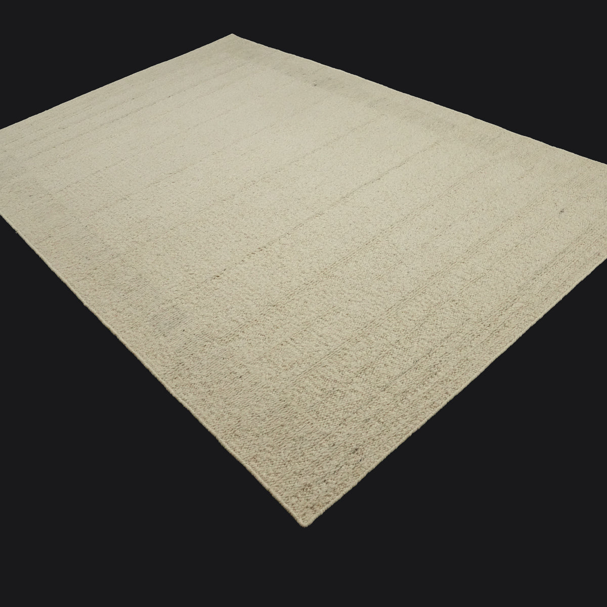 Kapsül Serisi El Dokuma Krem Sade Desenli Halı, 170x240 – 200x300 cm — Halıcızade