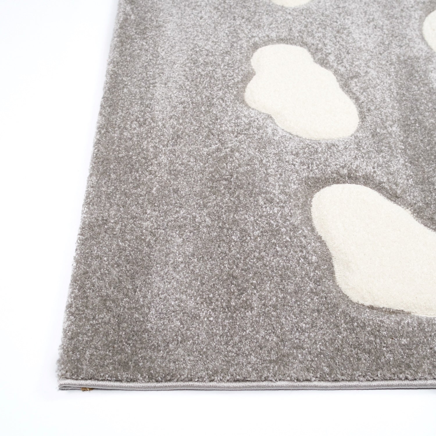 Kids Serisi Bulut Desenli Gri Bebek ve Çocuk Odası Halısı