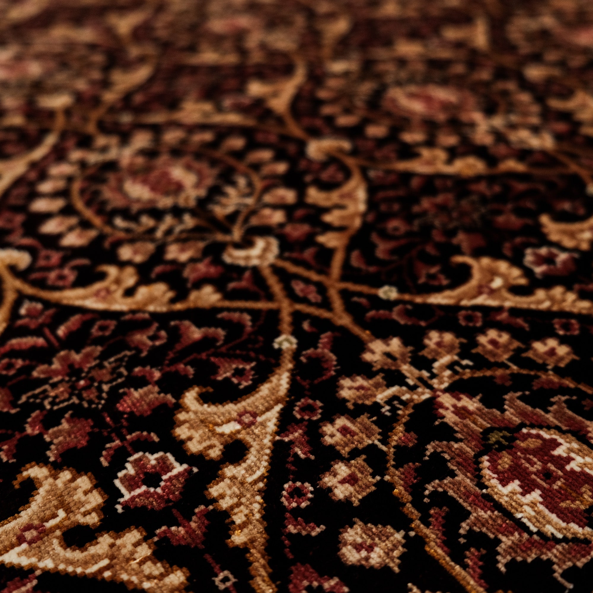 Red Hand Woven Frame Design Carpet