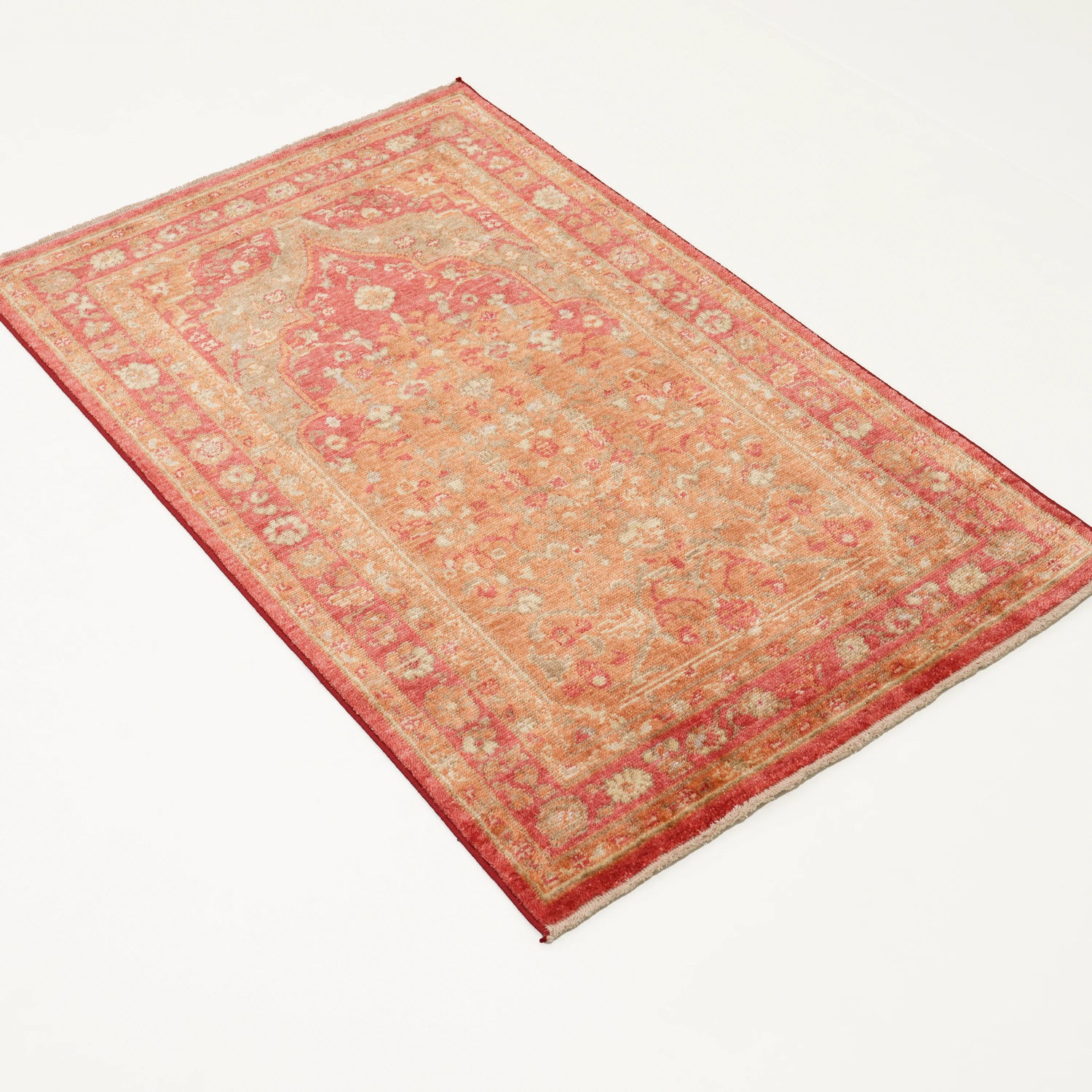 Kırmızı Tencel Tezgah Dokuma Seccade, 80x130 cm — Halıcızade