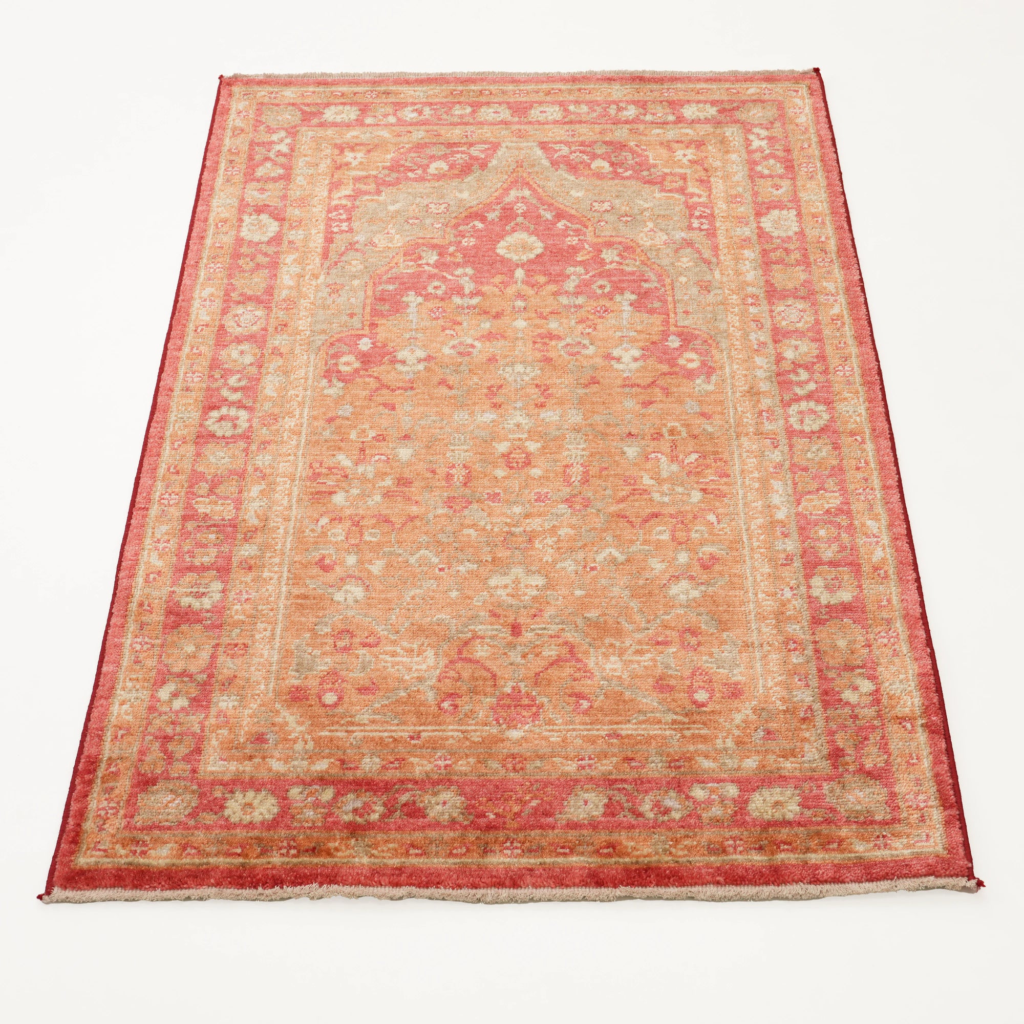 Kırmızı Tencel Tezgah Dokuma Seccade — 80x130 cm