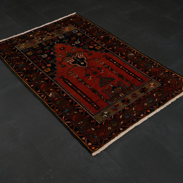 Köy Dokuma 80+ Yaş Sandık Eskisi Kök Boya Yahyalı Seccade Halı, rengarenk, 78x122 cm — Halıcızade
