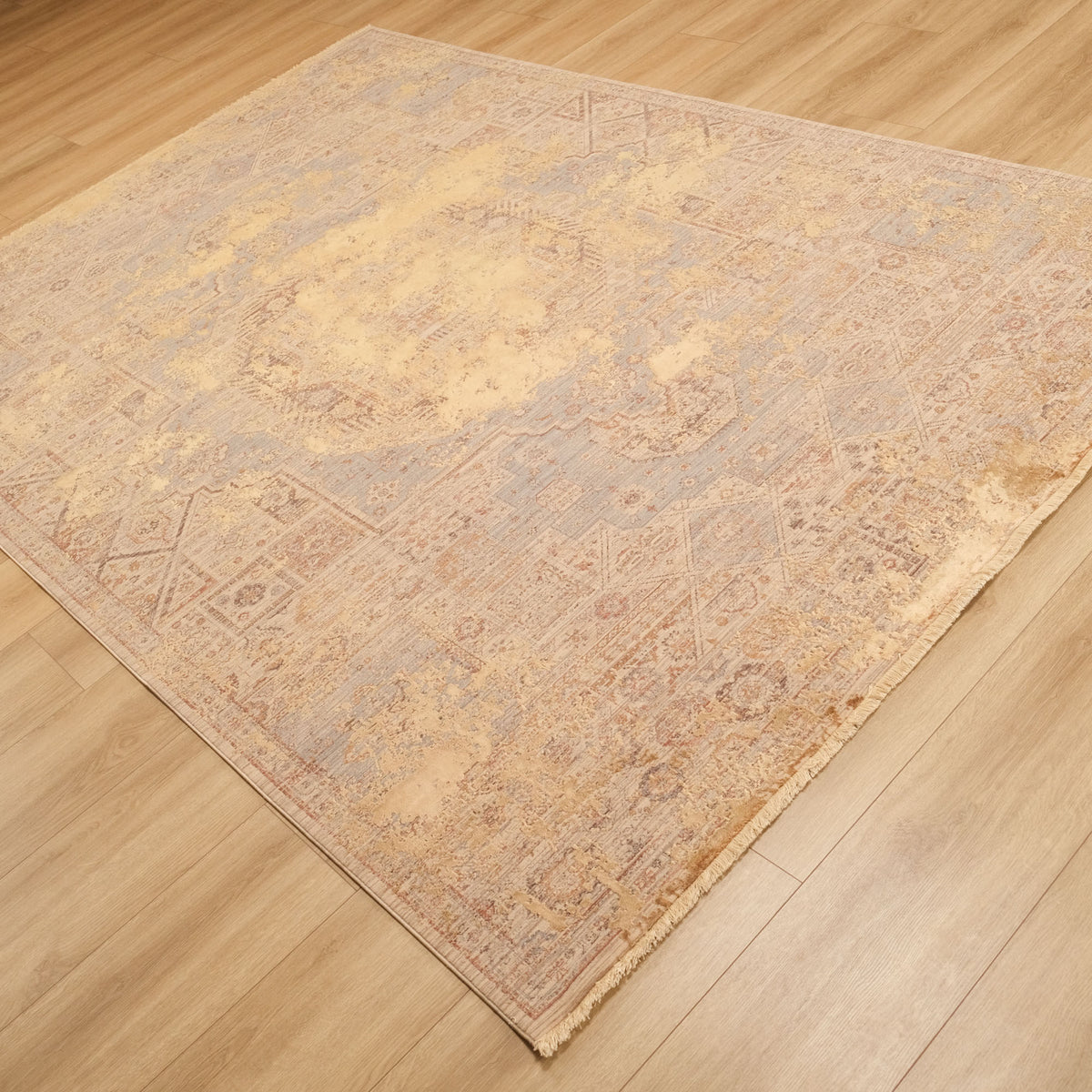 La Paz Serisi Soyut Desenli Makine Dokuma Halı, vizon, 200x290 cm — Halıcızade