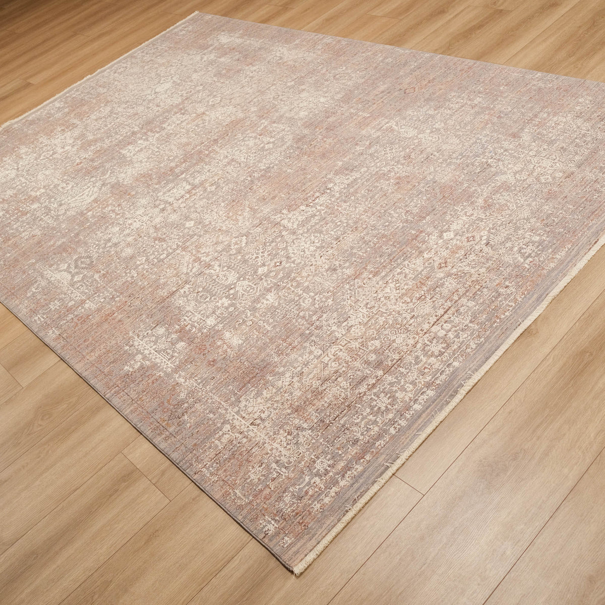 La Paz Serisi Vintage Desenli Makine Dokuma Halı, gri, 200x290 cm — Halıcızade