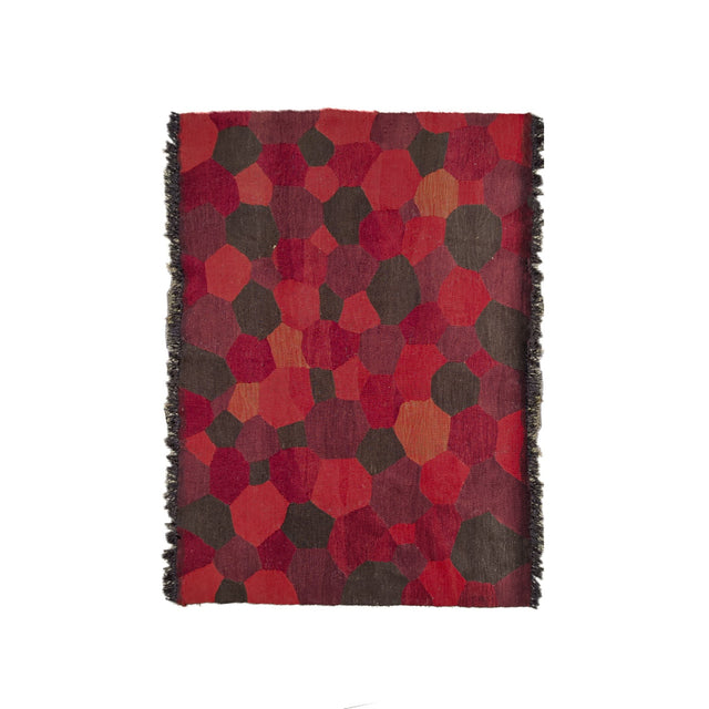 Studio Potato Liber El Dokuması Kilim, kırmızı, 80x140 – 250x340 cm — Halıcızade
