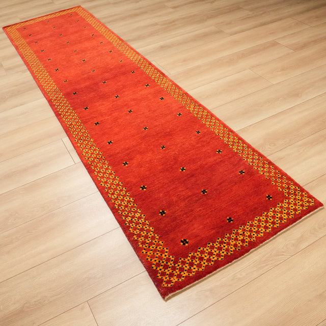 Lori Baft Series Hand Woven Simple Patterned Red Rug, 76×301 cm Translation missing: en.hz.card.alt_brand