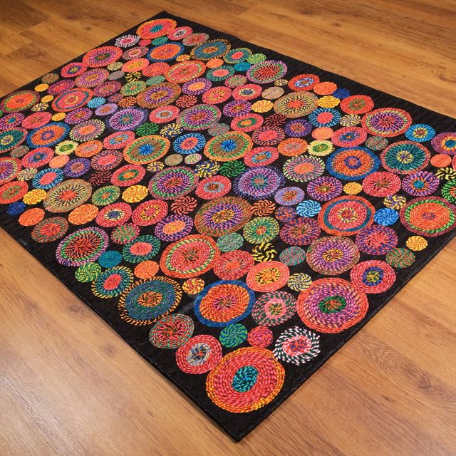 Luna Serisi Dijital Baskı Geometrik Desenli Halı, 75×150 cm Halıcızade