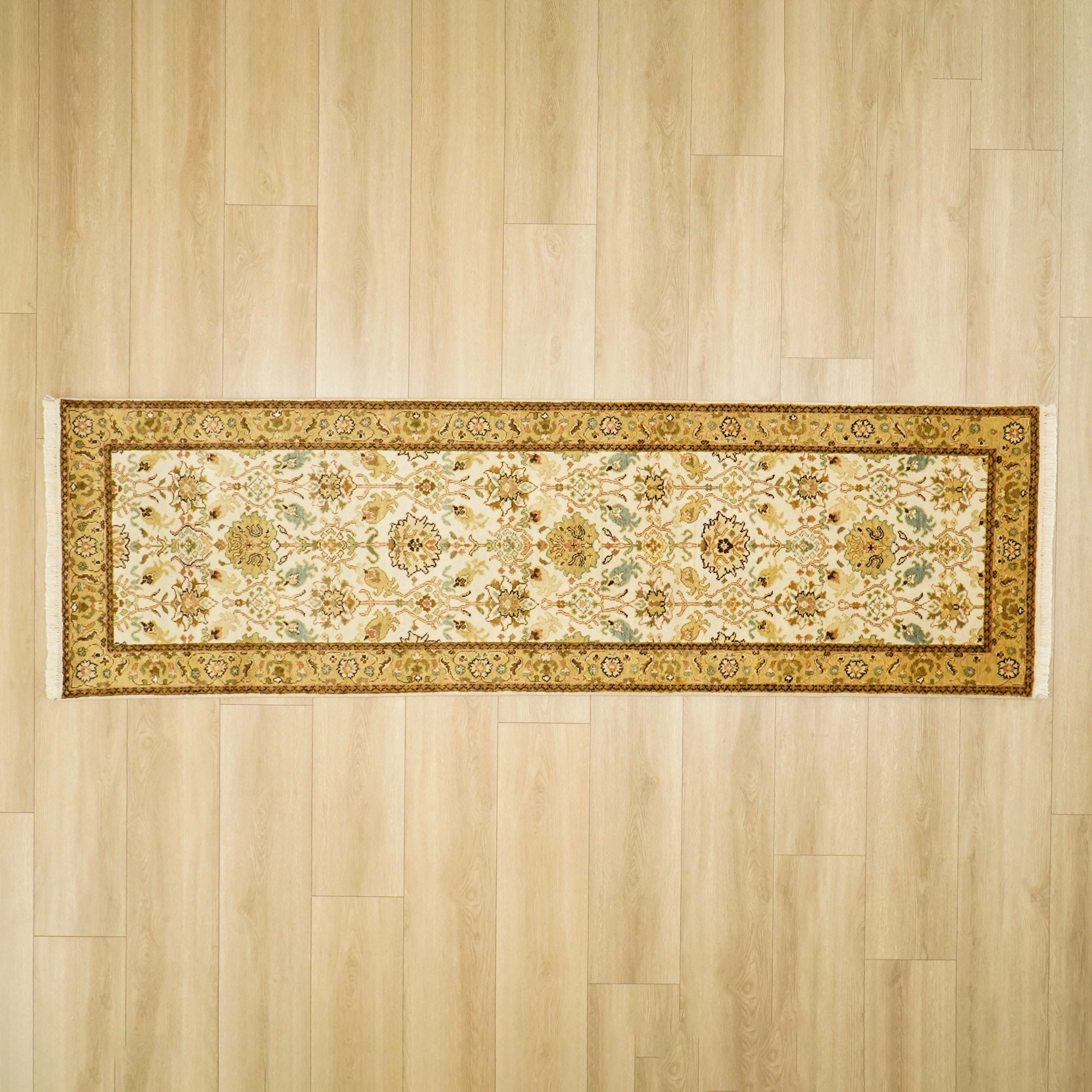 Mahal Serisi El Dokuma Kahverengi Uşak Desenli Yün Halı