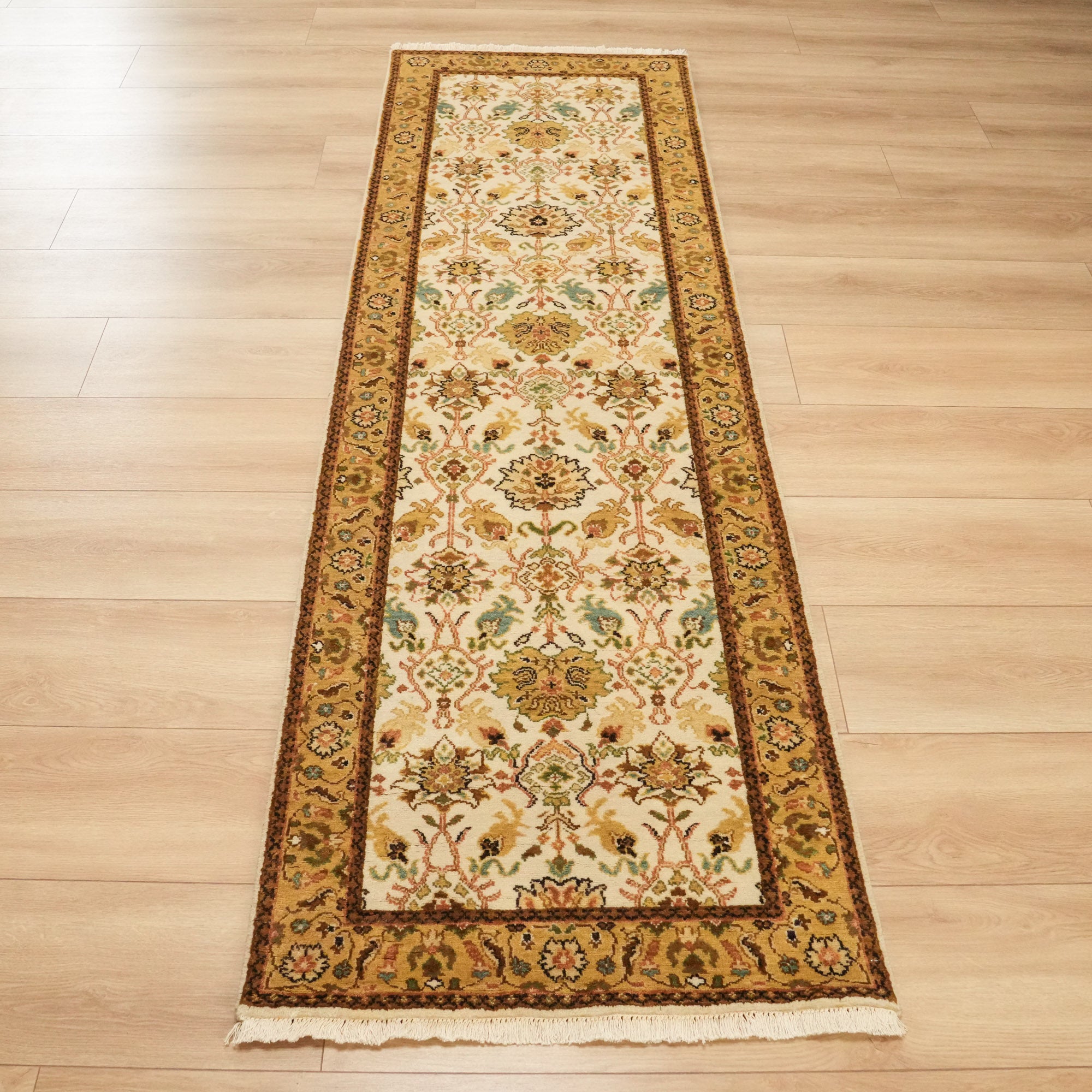 Mahal Serisi El Dokuma Kahverengi Uşak Desenli Yün Halı