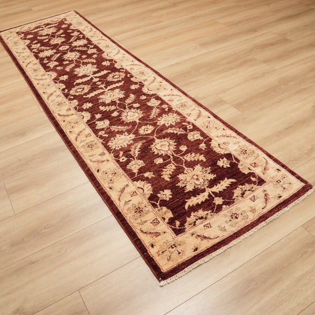 Mahal Serisi El Dokuma Uşak Desenli Bordo Yün Halı, 79x291 – 83x304 cm — Halıcızade