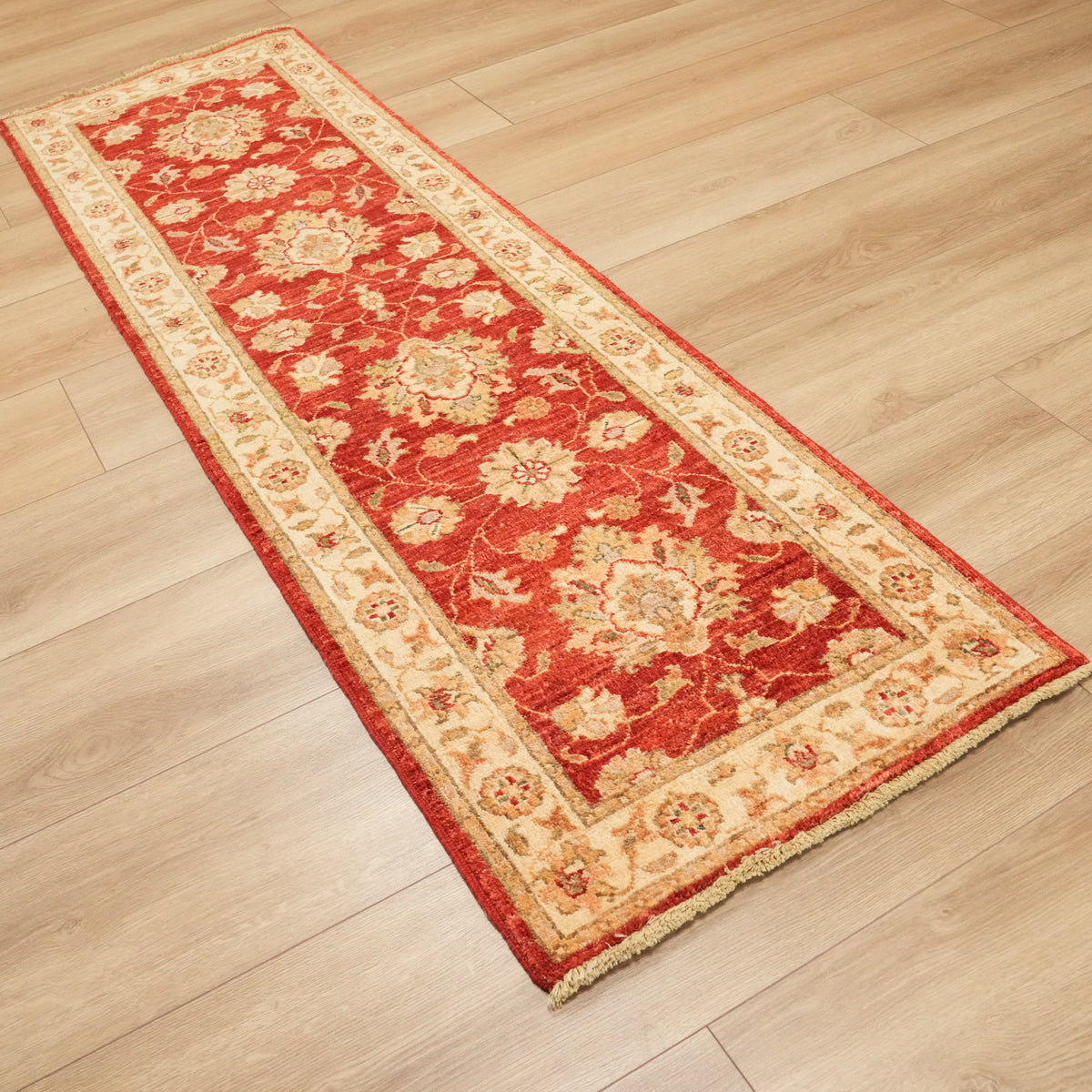Mahal Serisi Uşak Desenli El Dokuma Halı, kırmızı, 60x202 – 64x194 cm — Halıcızade