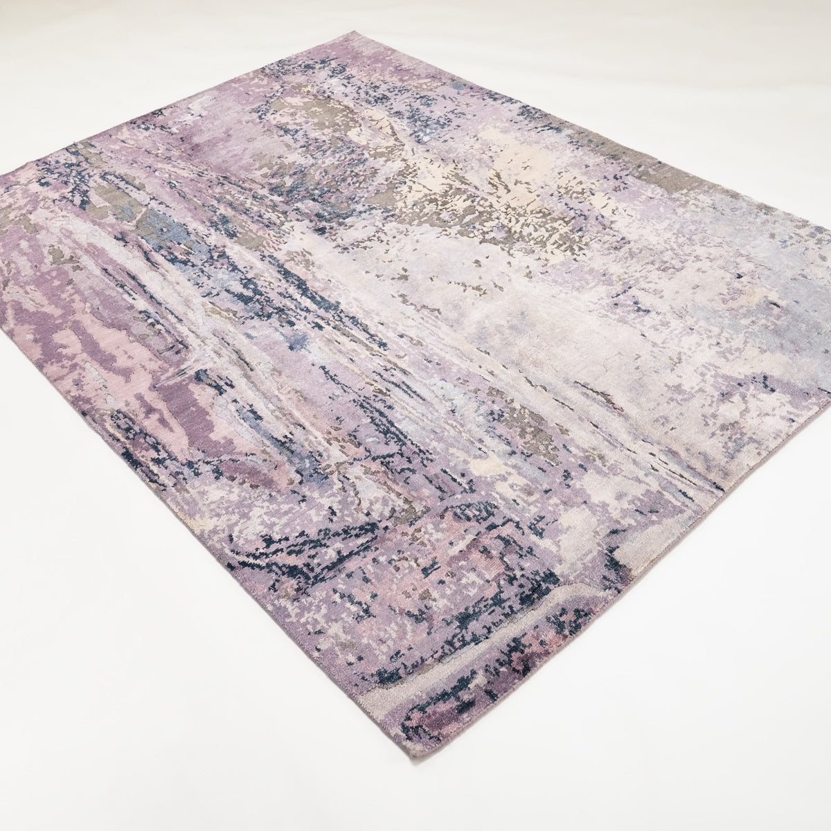 Maison Serisi El Dokuma Soyut Desenli Bambu Halı, mor, 135x190 – 240x340 cm — Halıcızade