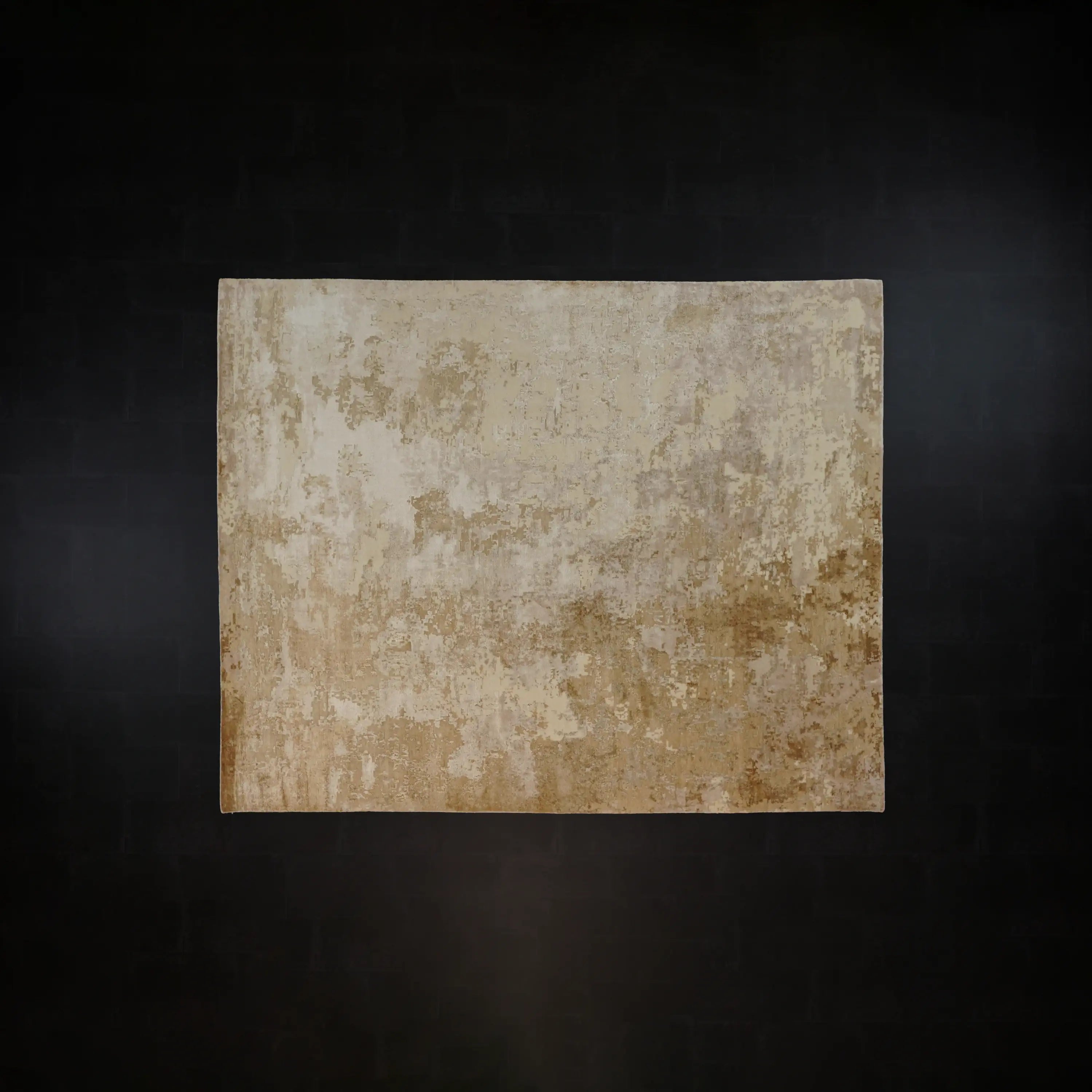 Maison Series Handwoven Abstract Pattern Beige Wool Rug