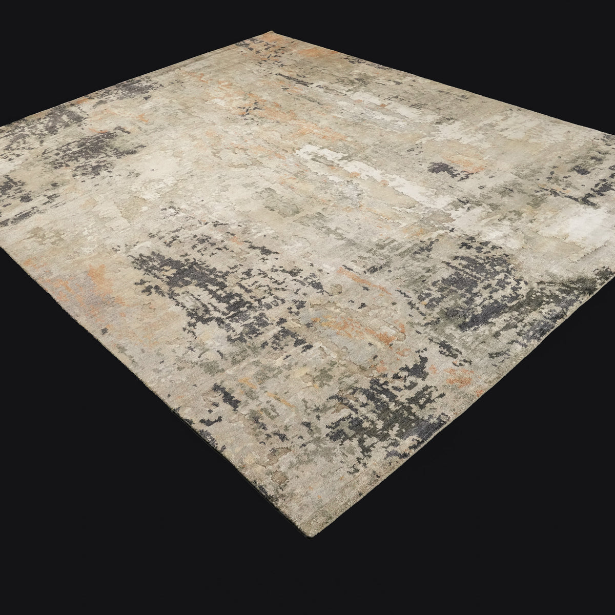 Maison Serisi El Dokuma Soyut Desenli Gri Halı, 170x238 – 309x432 cm — Halıcızade