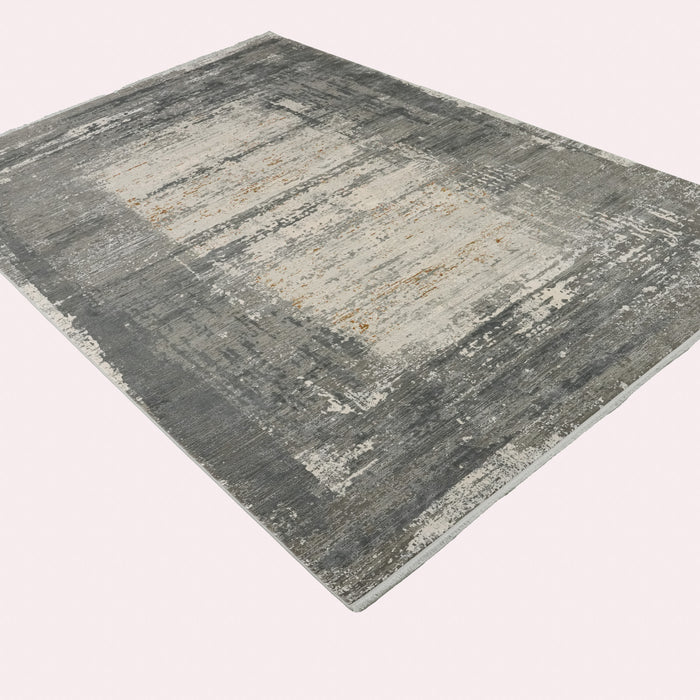 Mermer Serisi Yoğun Viskonlu Modern Halı, gri, 200x290 cm — Halıcızade