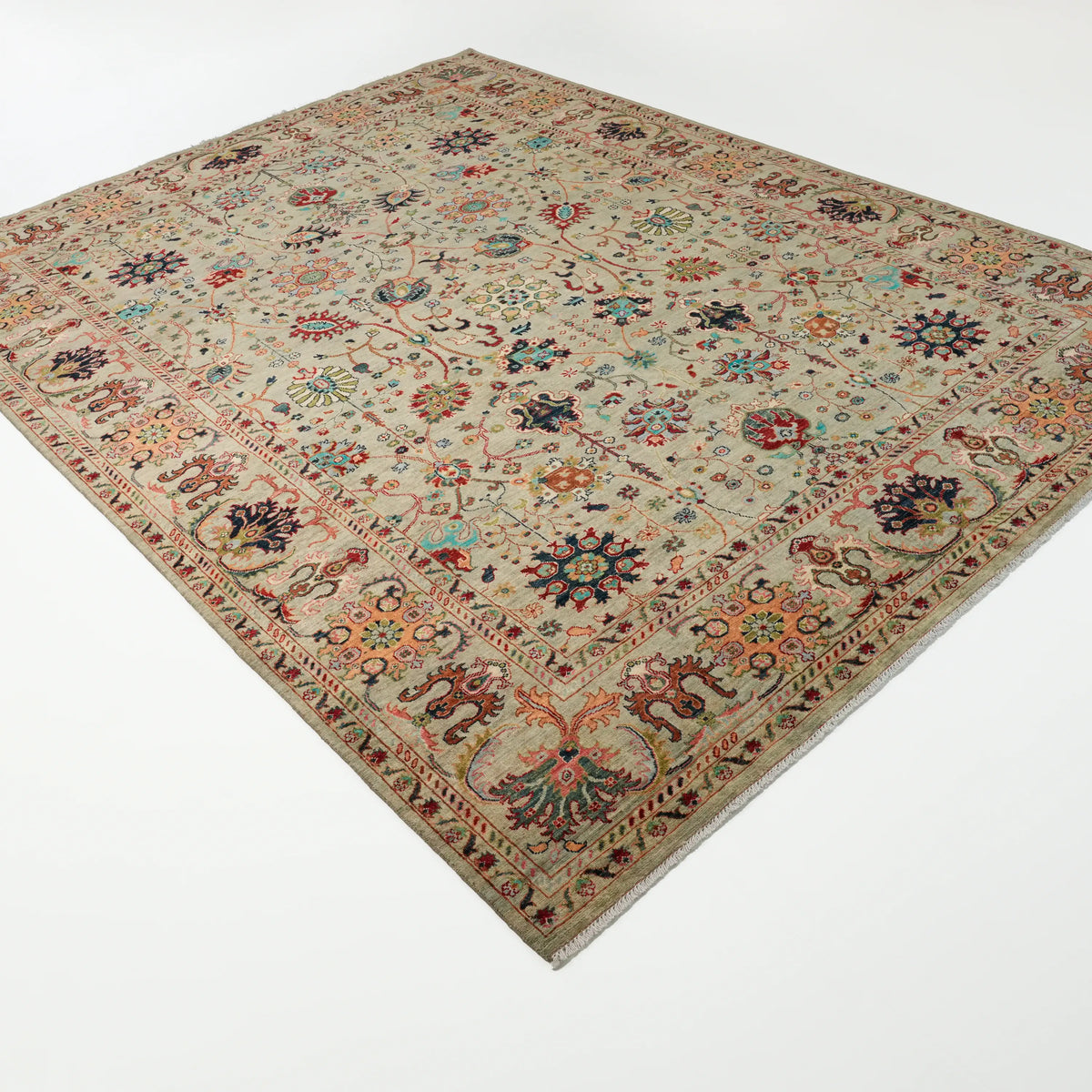 Mink Oushak Hand-Knotted Wool Rug, Mihman Series, 269x364 cm — Halıcızade