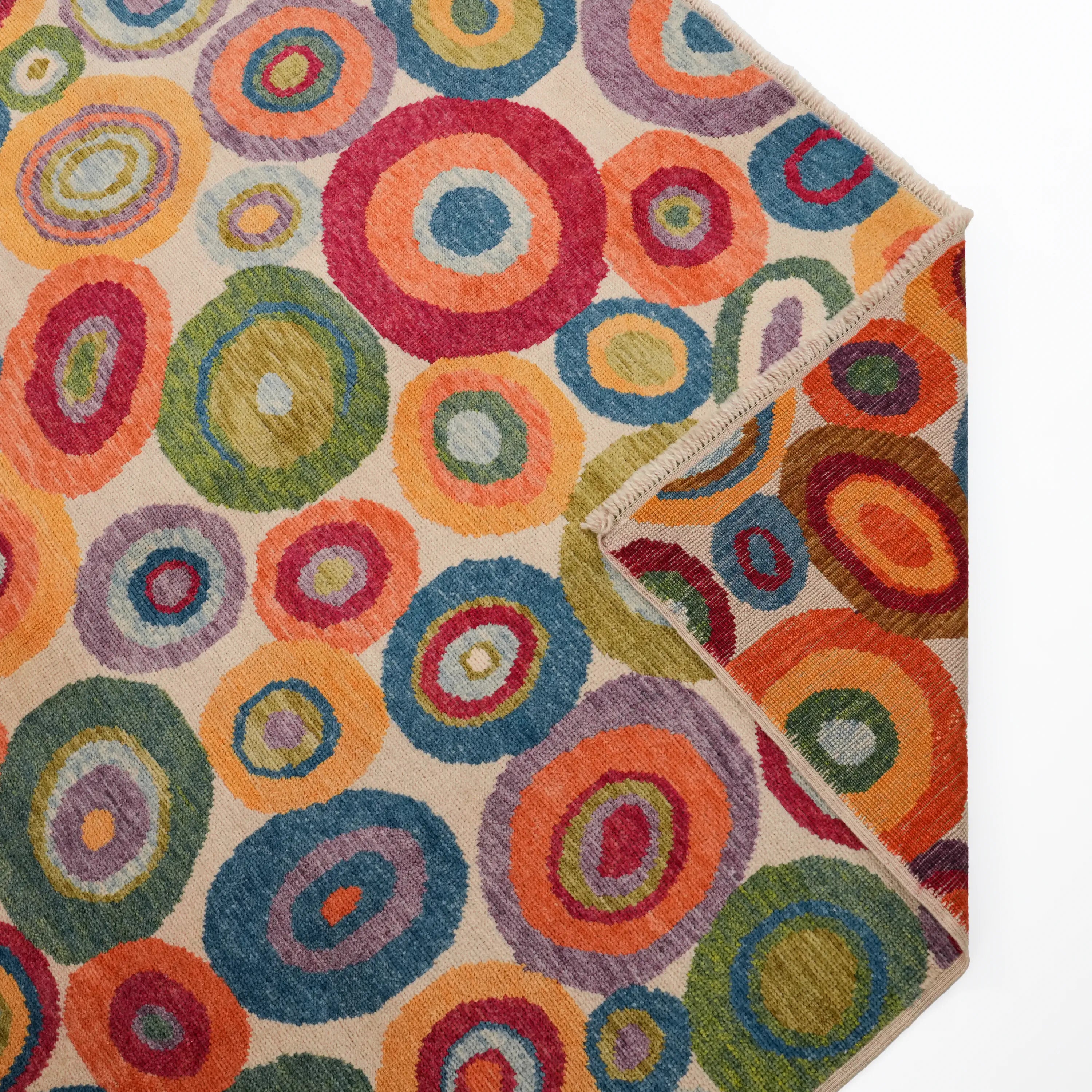 Nazar Series Handwoven Abstract Pattern Colorful Rug