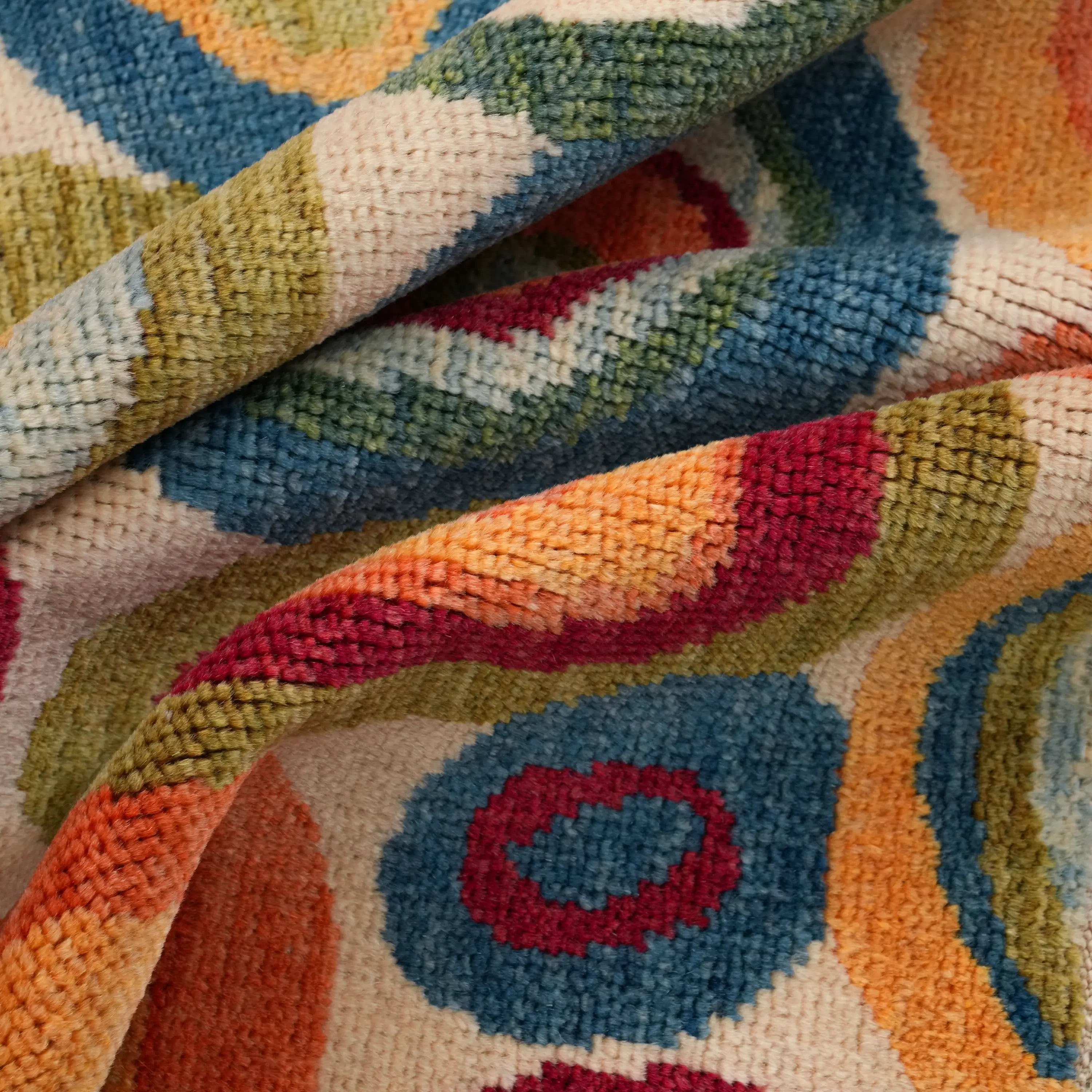 Nazar Series Handwoven Abstract Pattern Colorful Rug