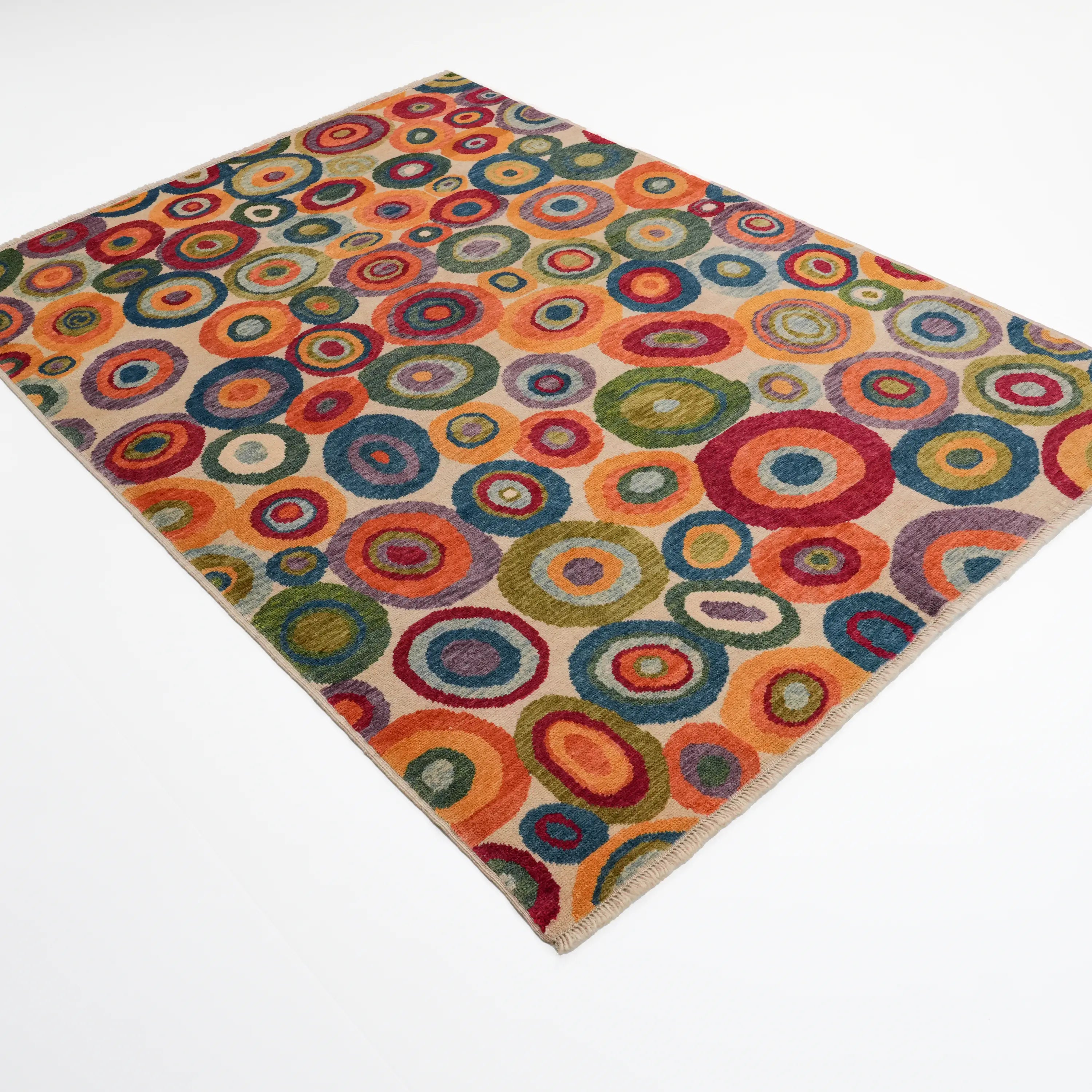 Nazar Series Handwoven Abstract Pattern Colorful Rug