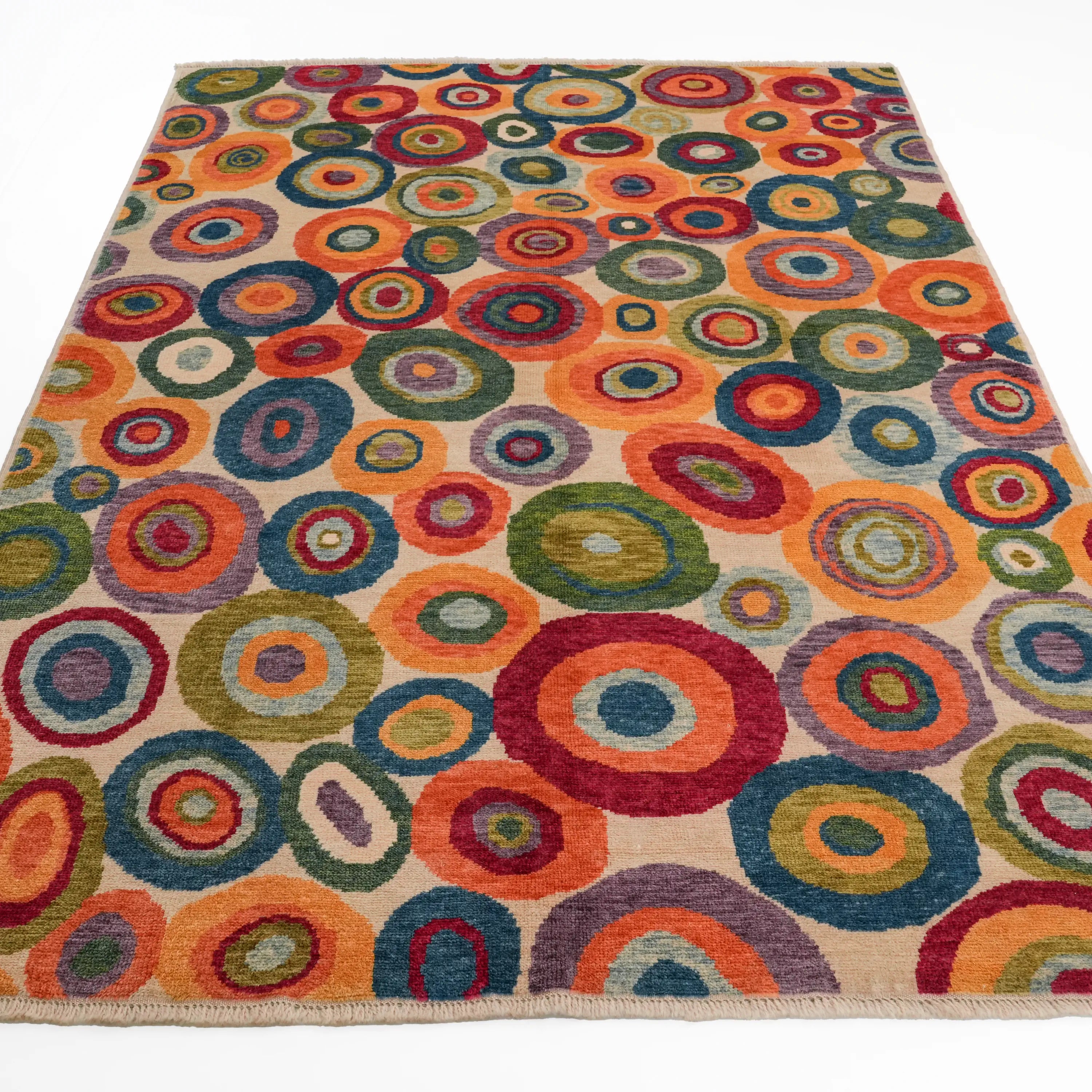 Nazar Series Handwoven Abstract Pattern Colorful Rug
