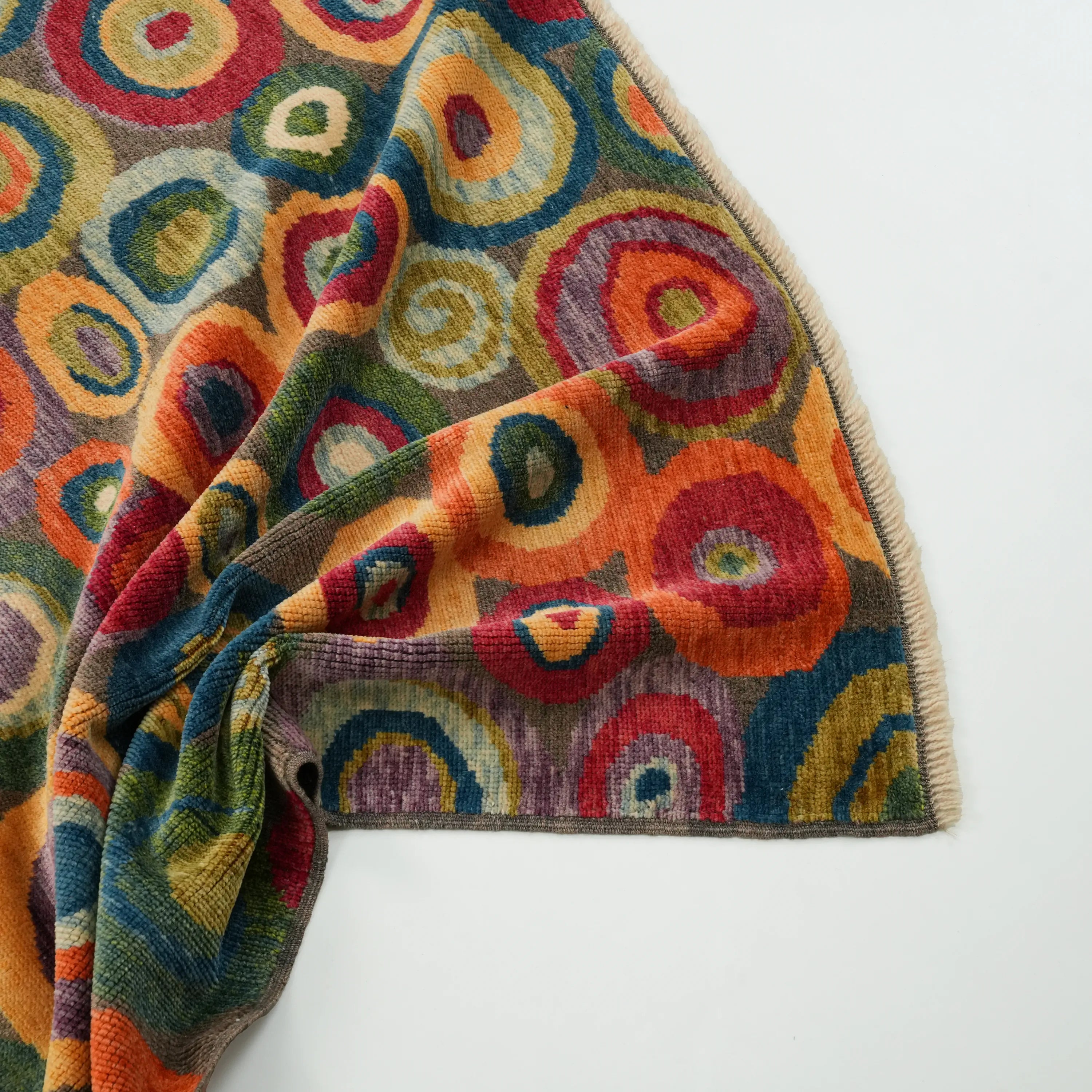 Nazar Series Handwoven Abstract Pattern Colorful Wool Rug