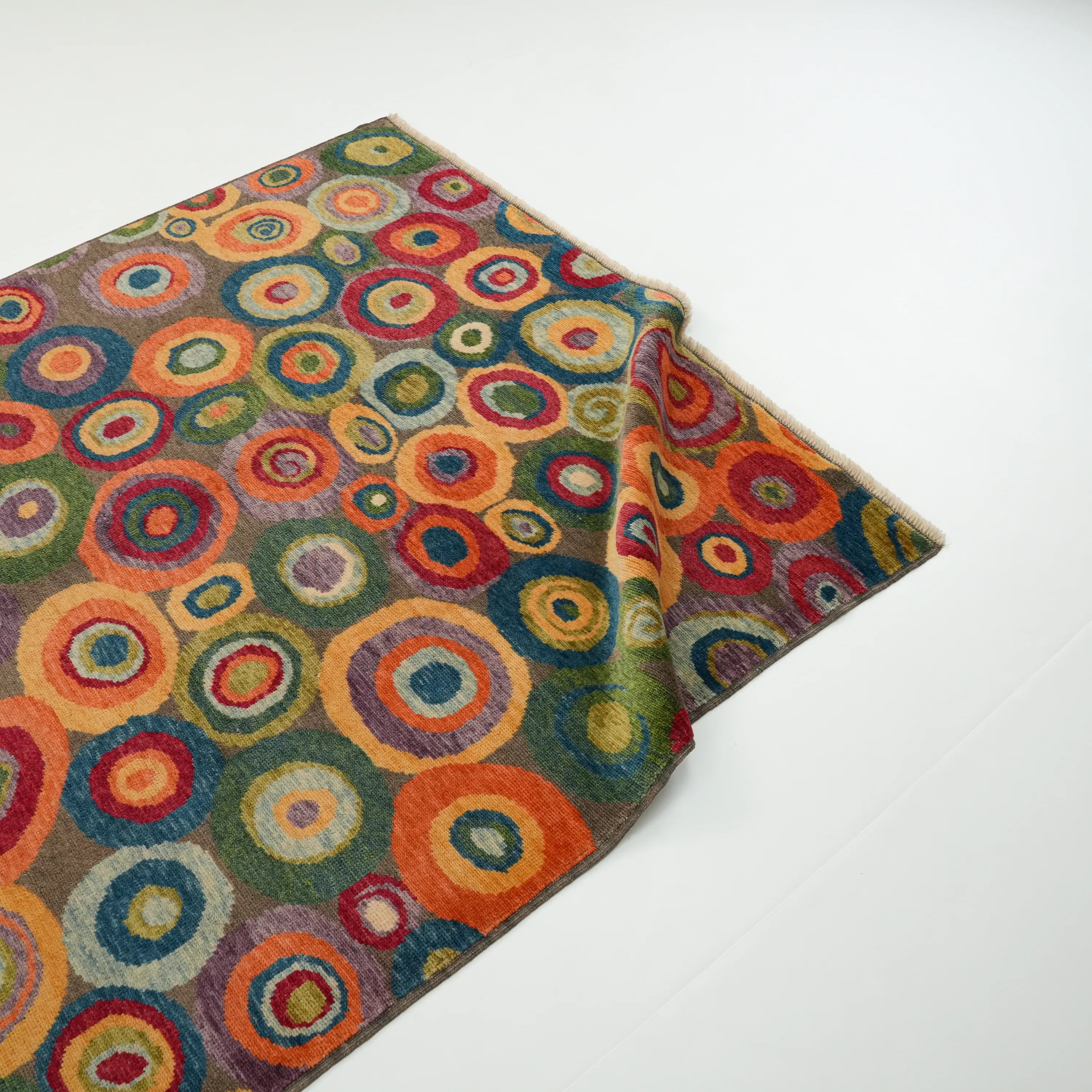 Nazar Series Handwoven Abstract Pattern Colorful Wool Rug